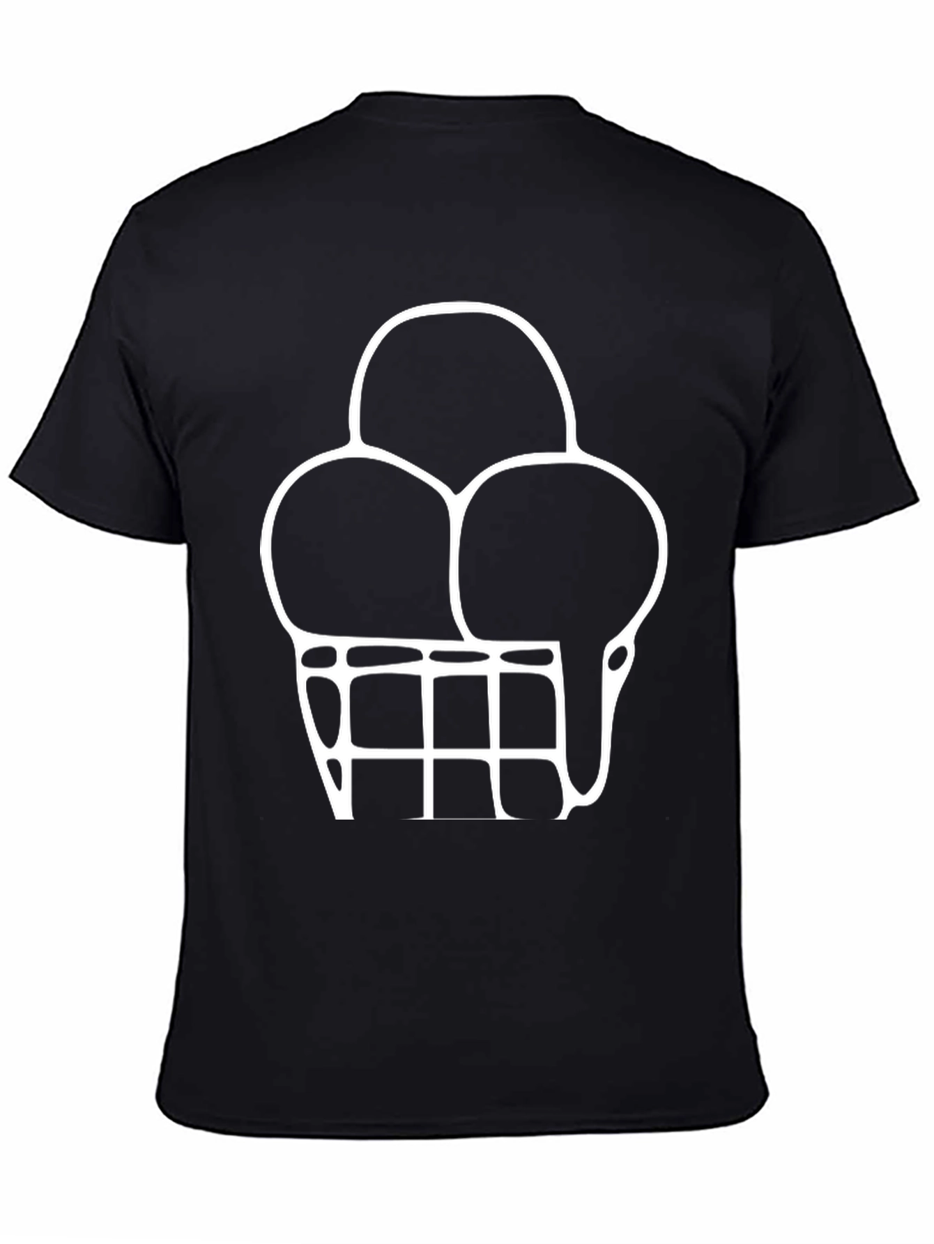 Cool Ice Cream Graphic Tee - Stylish Black T-Shirt