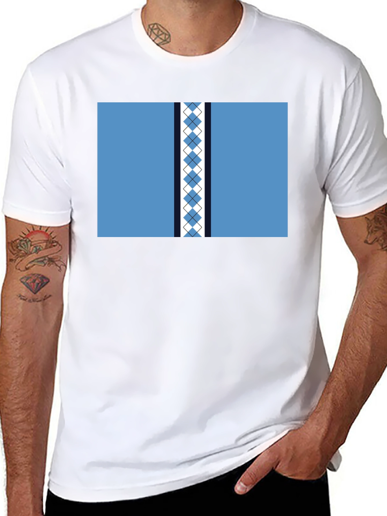 Argyle Style T-Shirt