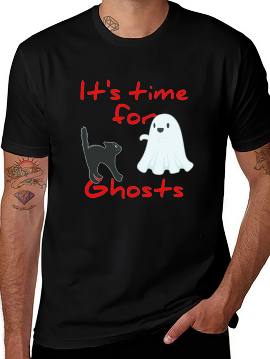Its Time for Ghosts Black Graphic Tee