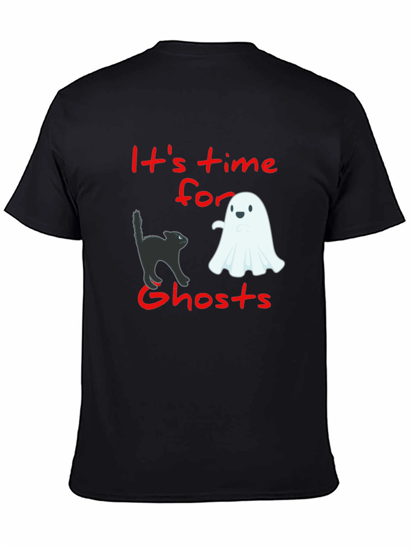 Its Time for Ghosts Black Graphic Tee