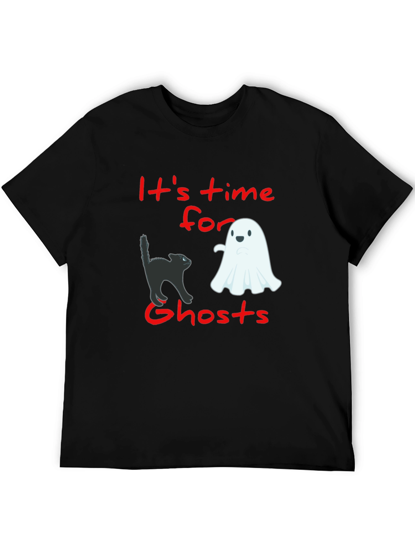Its Time for Ghosts Black Graphic Tee
