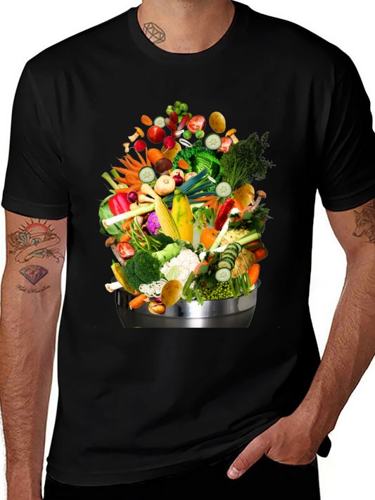 Vegetable Bowl Graphic Tee - Funny Food T-Shirt