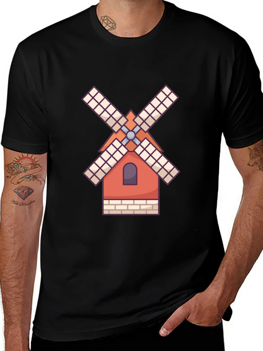 Windmill Graphic Tee -  Unique Design