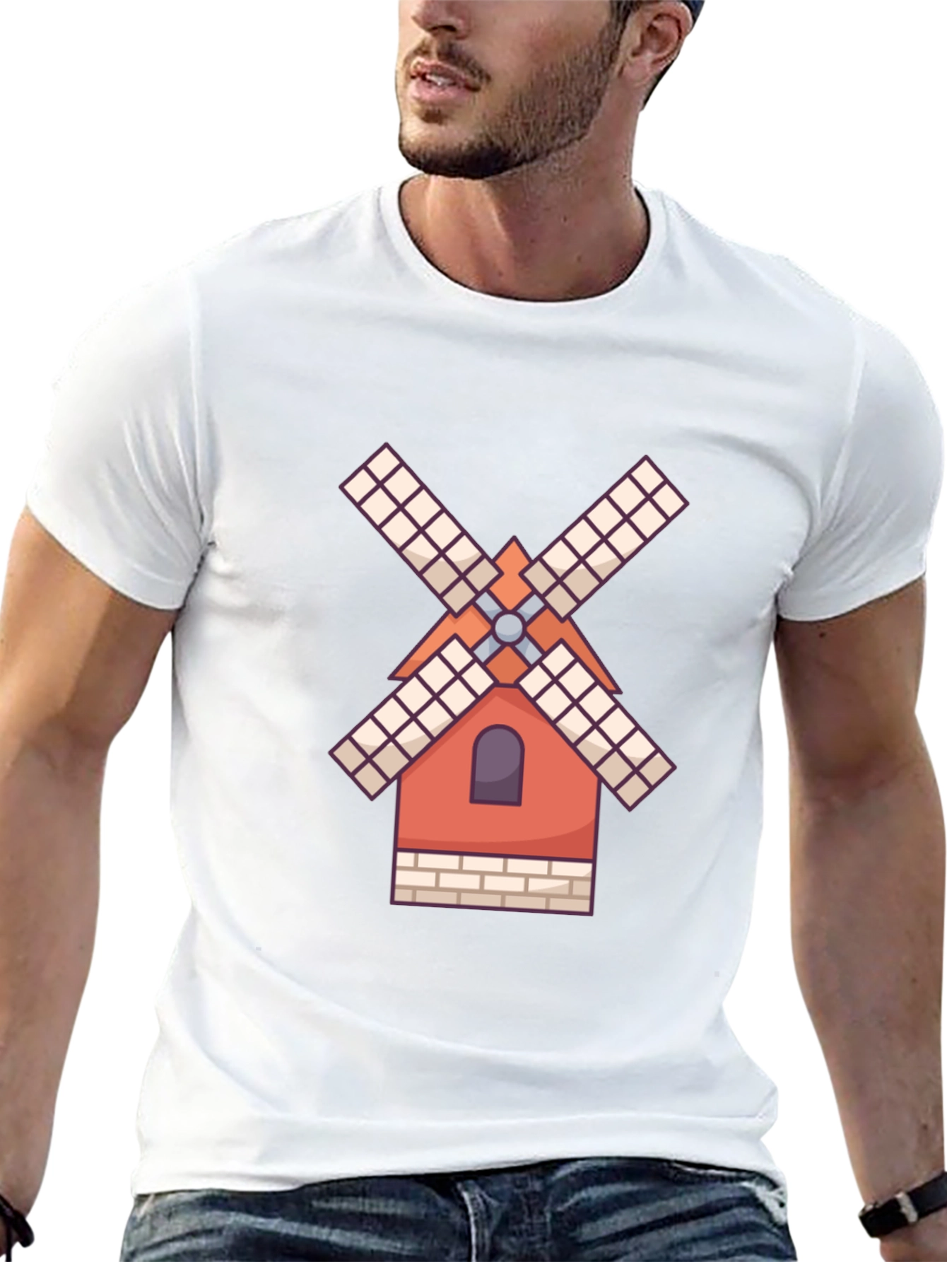 Windmill Graphic Tee -  Unique Design
