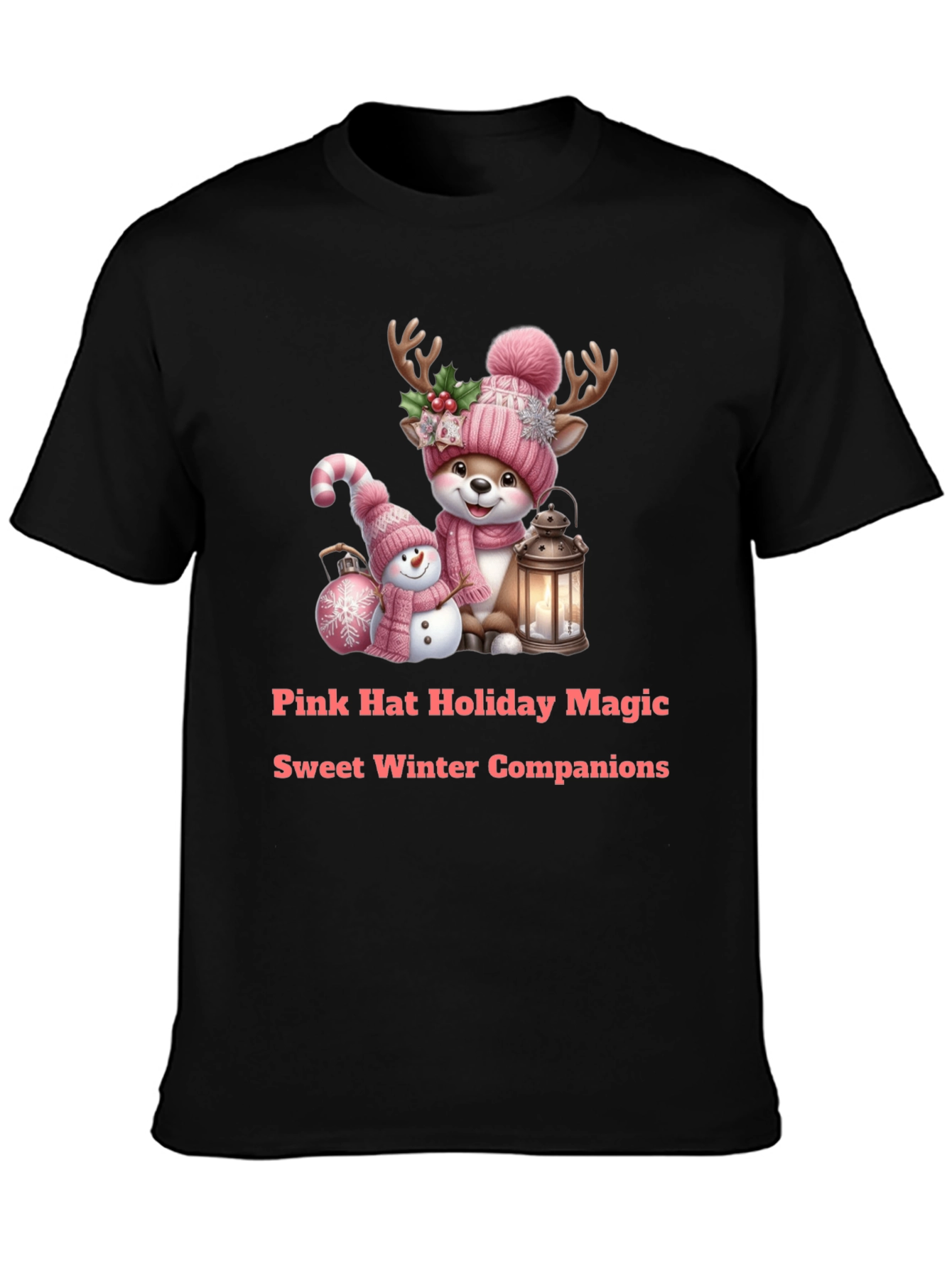 Holiday Deer & Snowman Tee