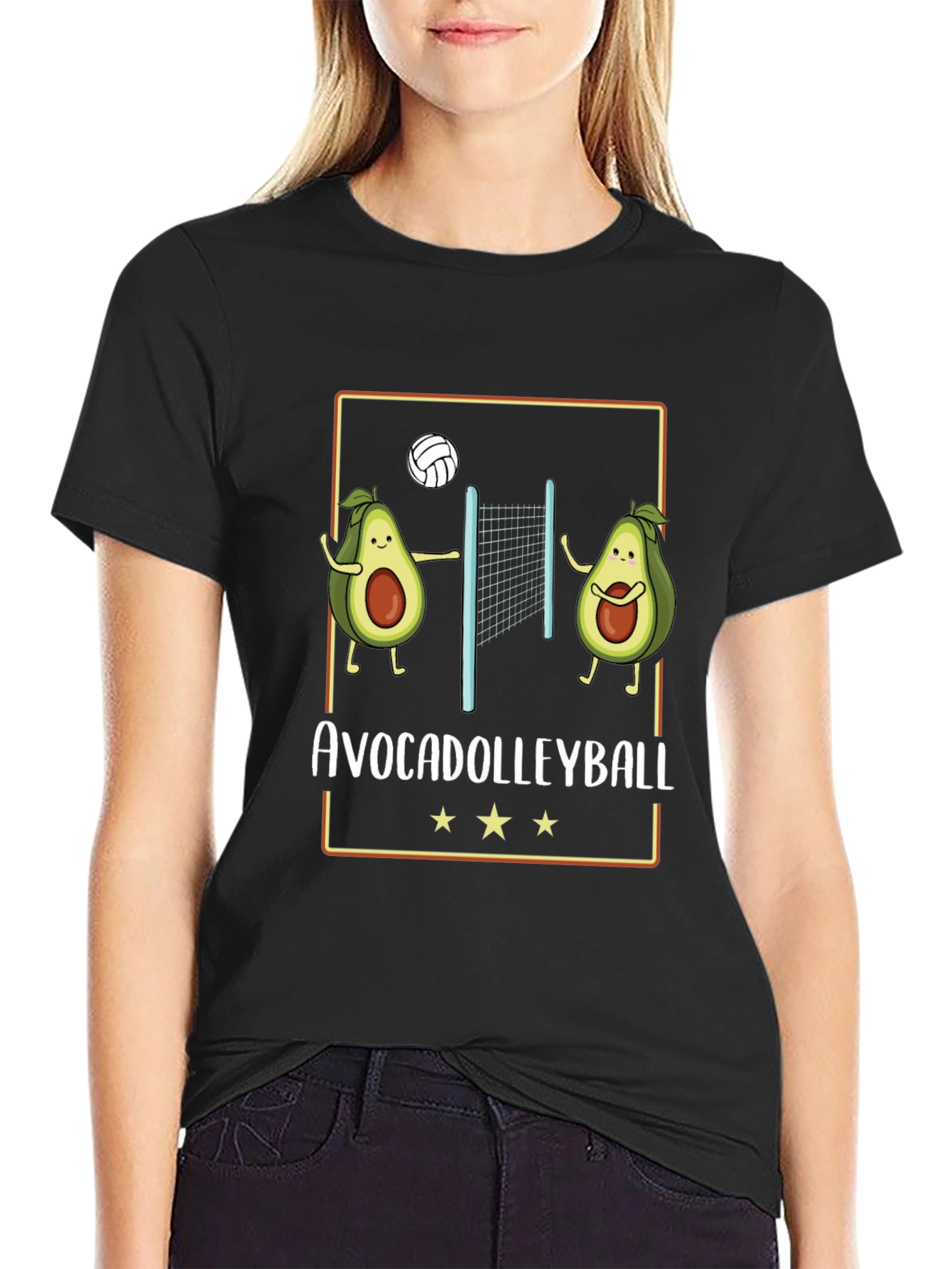 Avocado Volleyball Graphic T-Shirt