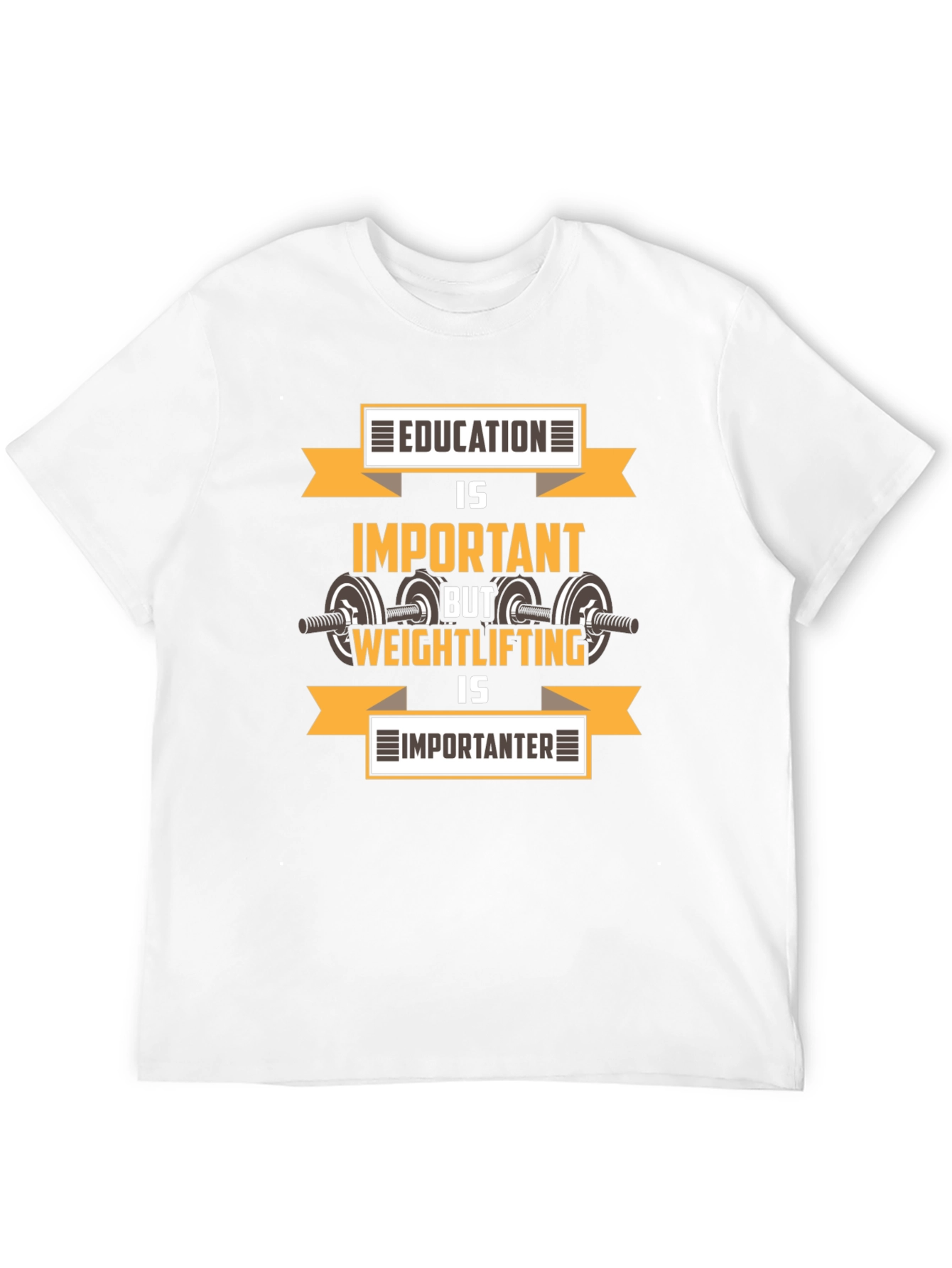 Education vs. Weightlifting Graphic T-Shirt