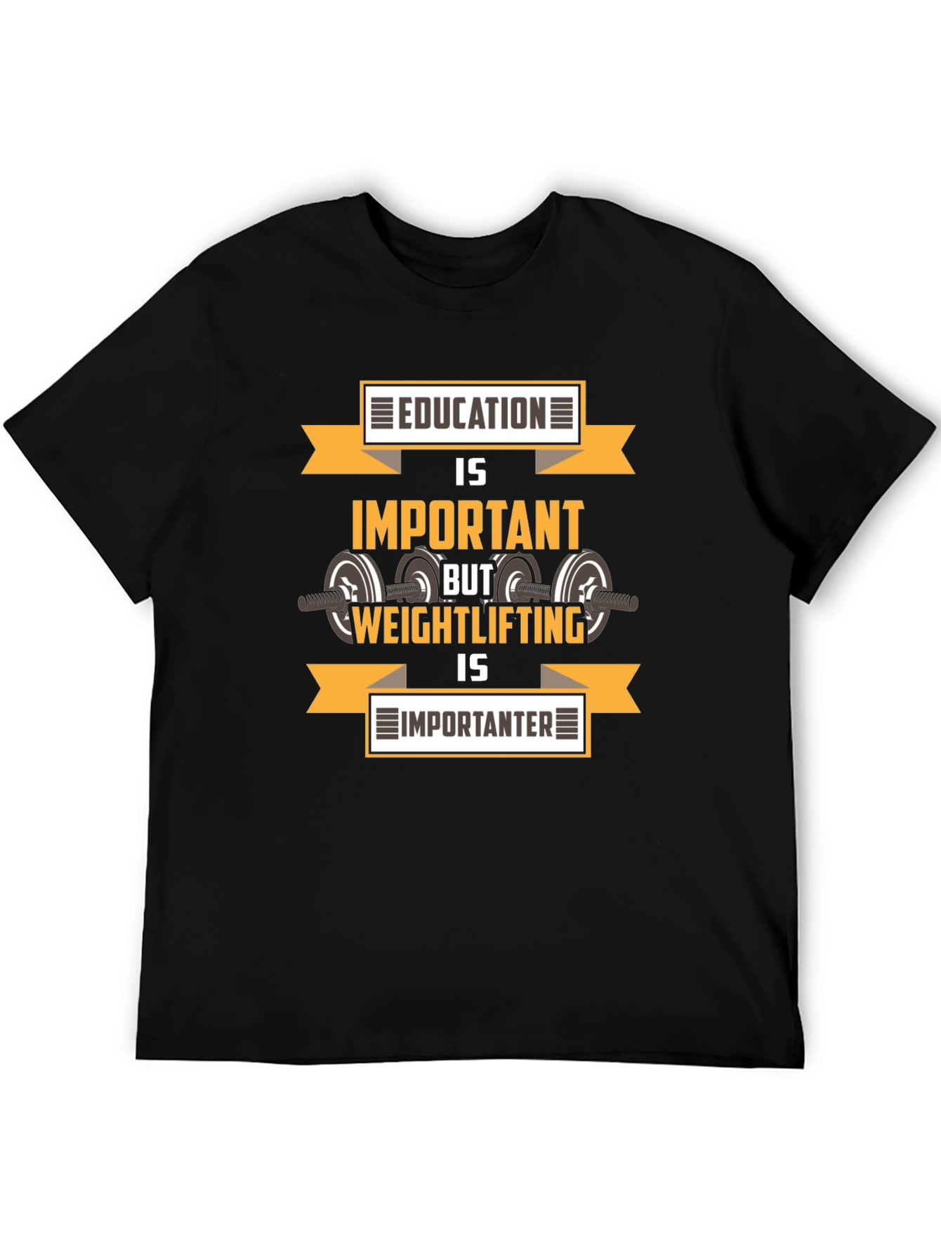 Education vs. Weightlifting Graphic T-Shirt