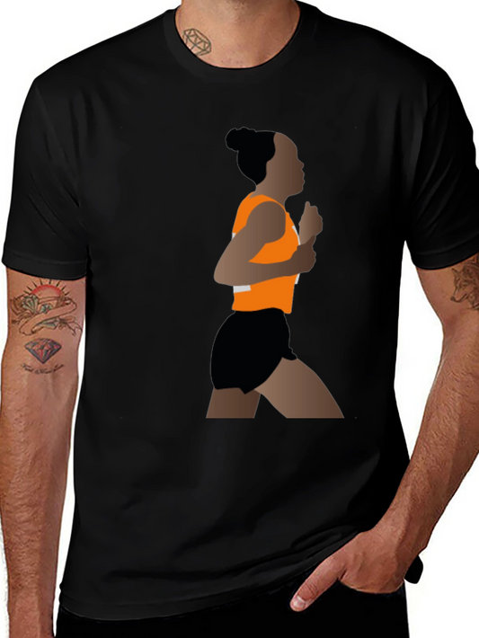 Runner Graphic Black T-Shirt