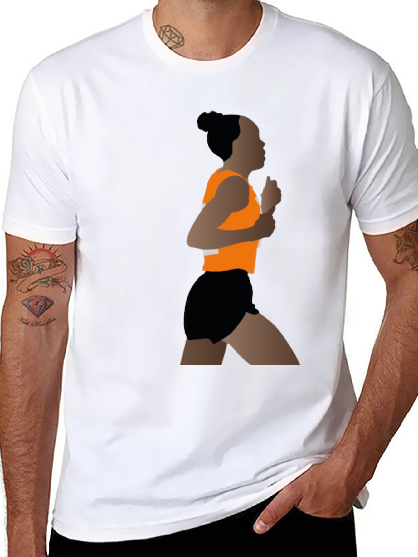 Runner Graphic Black T-Shirt
