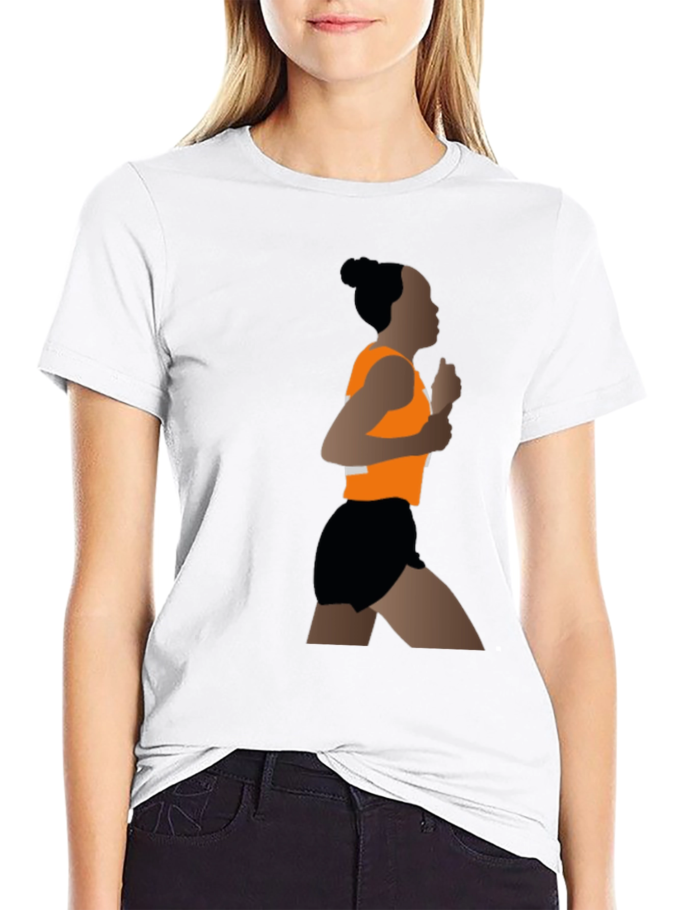Runner Graphic Black T-Shirt