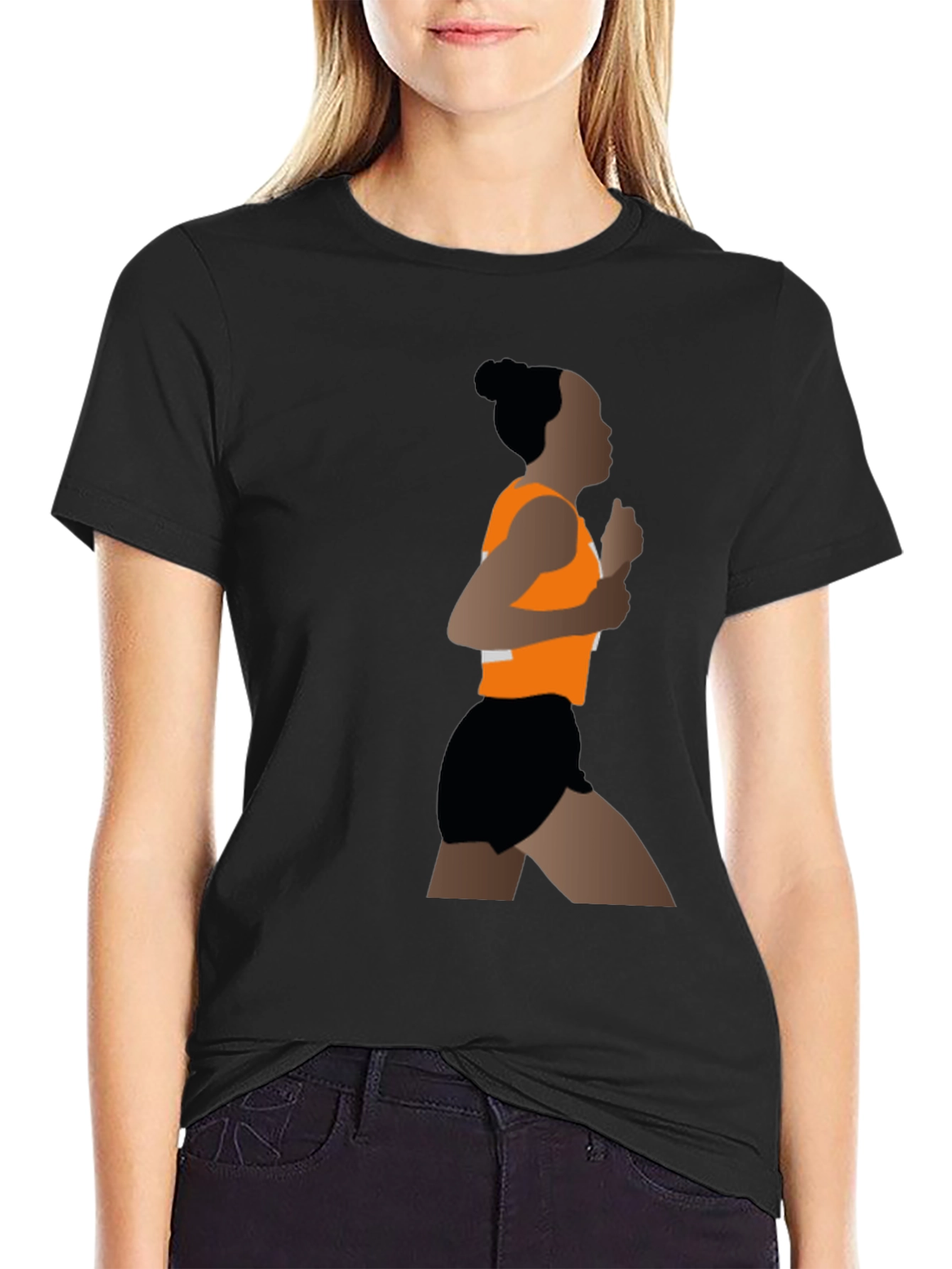 Runner Graphic Black T-Shirt