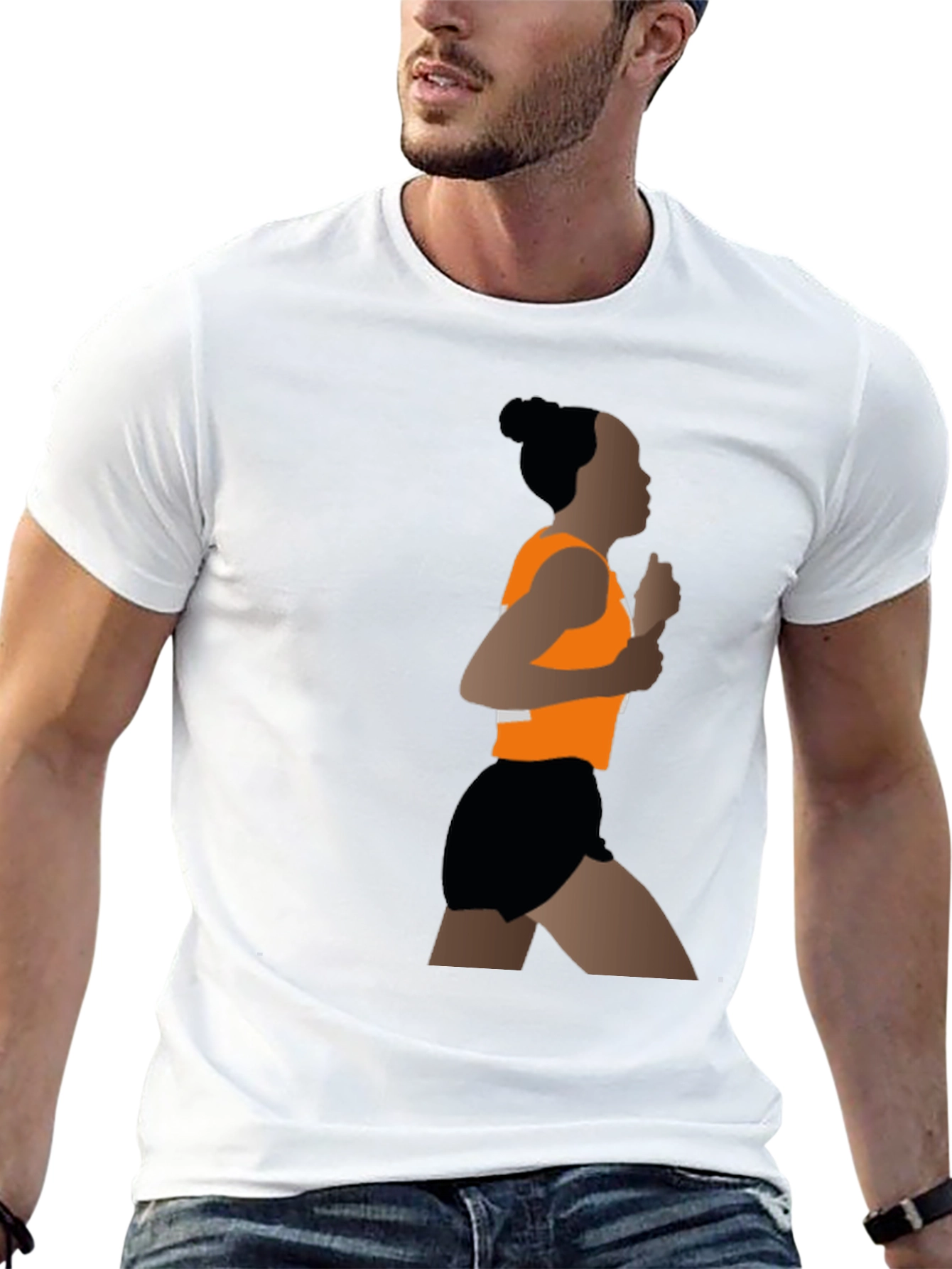 Runner Graphic Black T-Shirt