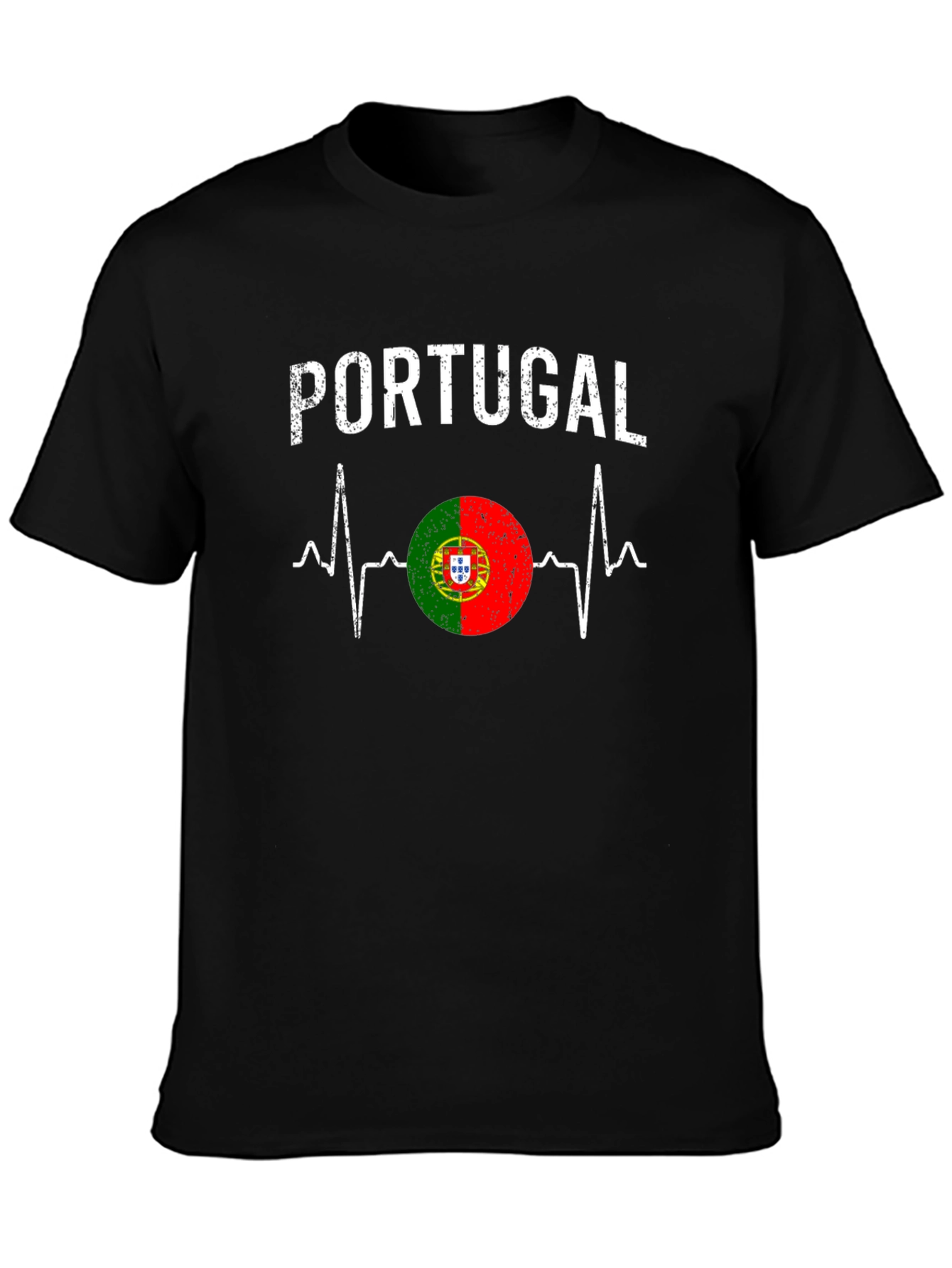 Portugal Flag Heartbeat T-Shirt