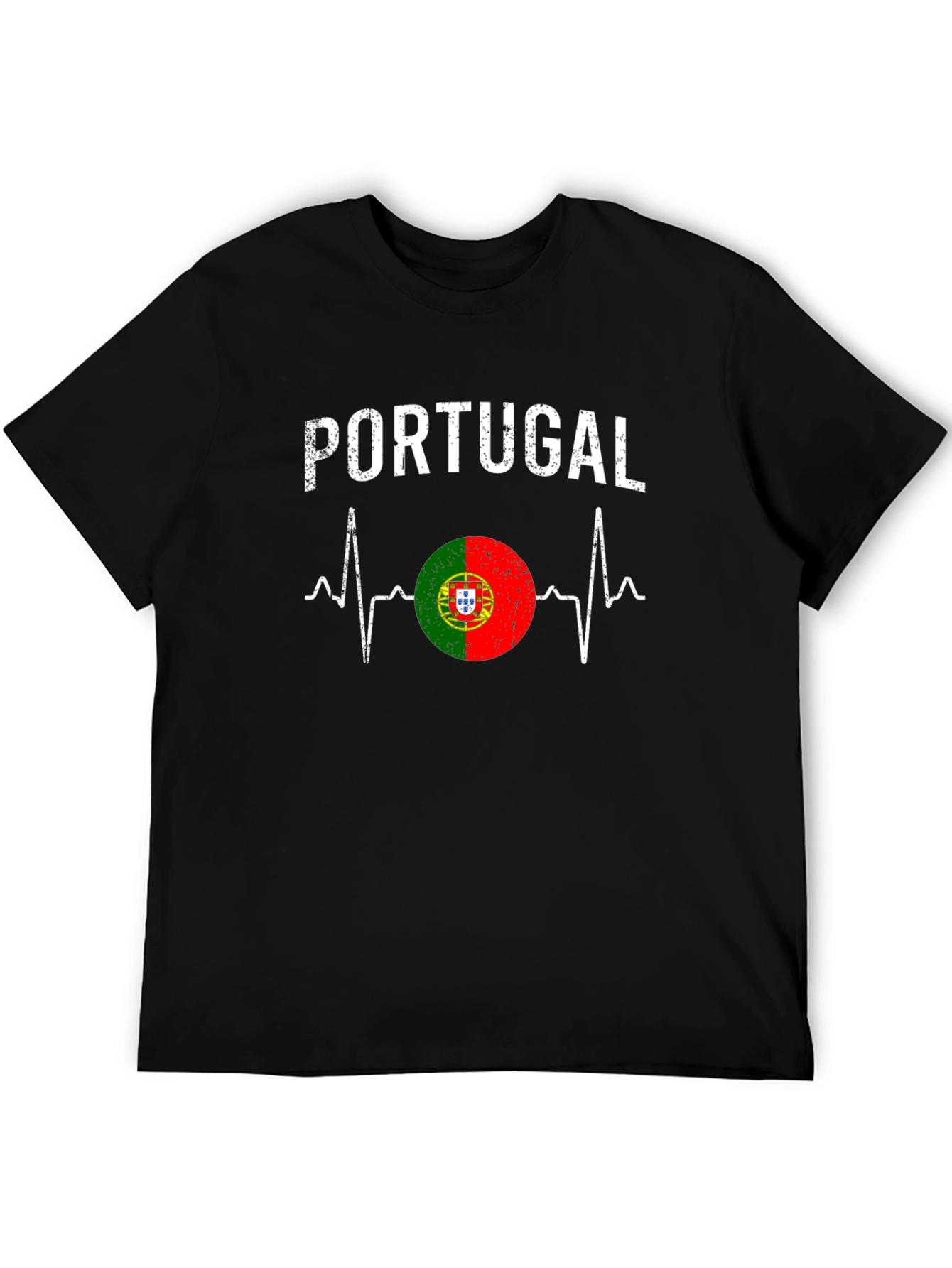 Portugal Flag Heartbeat T-Shirt