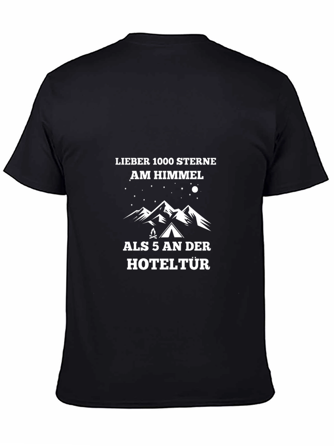 Camping Starry Sky Graphic Tee - German Text