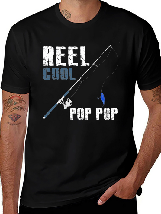 Reel Cool Pop Pop T-Shirt Fishing Fathers Day