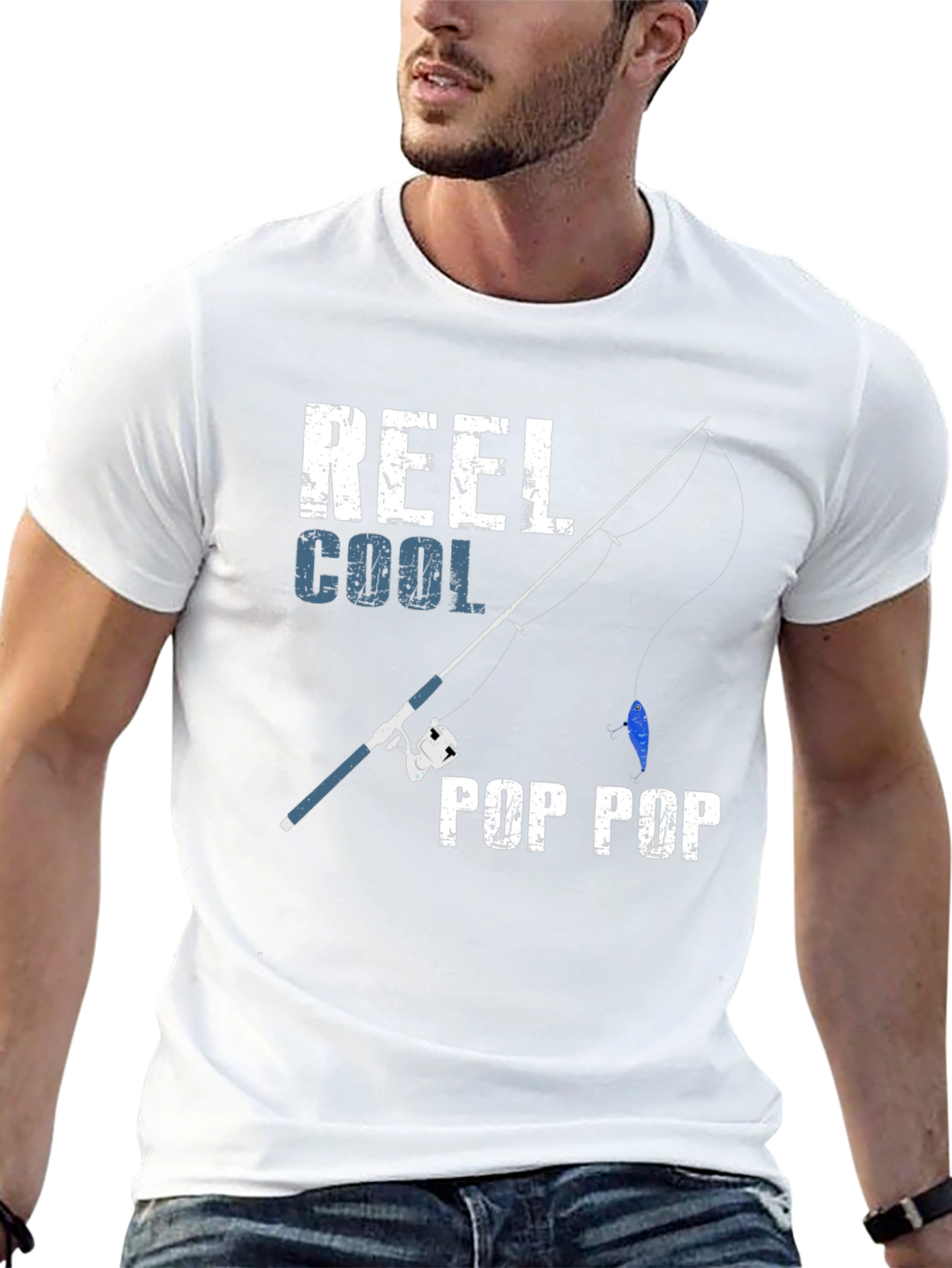 Reel Cool Pop Pop T-Shirt Fishing Fathers Day