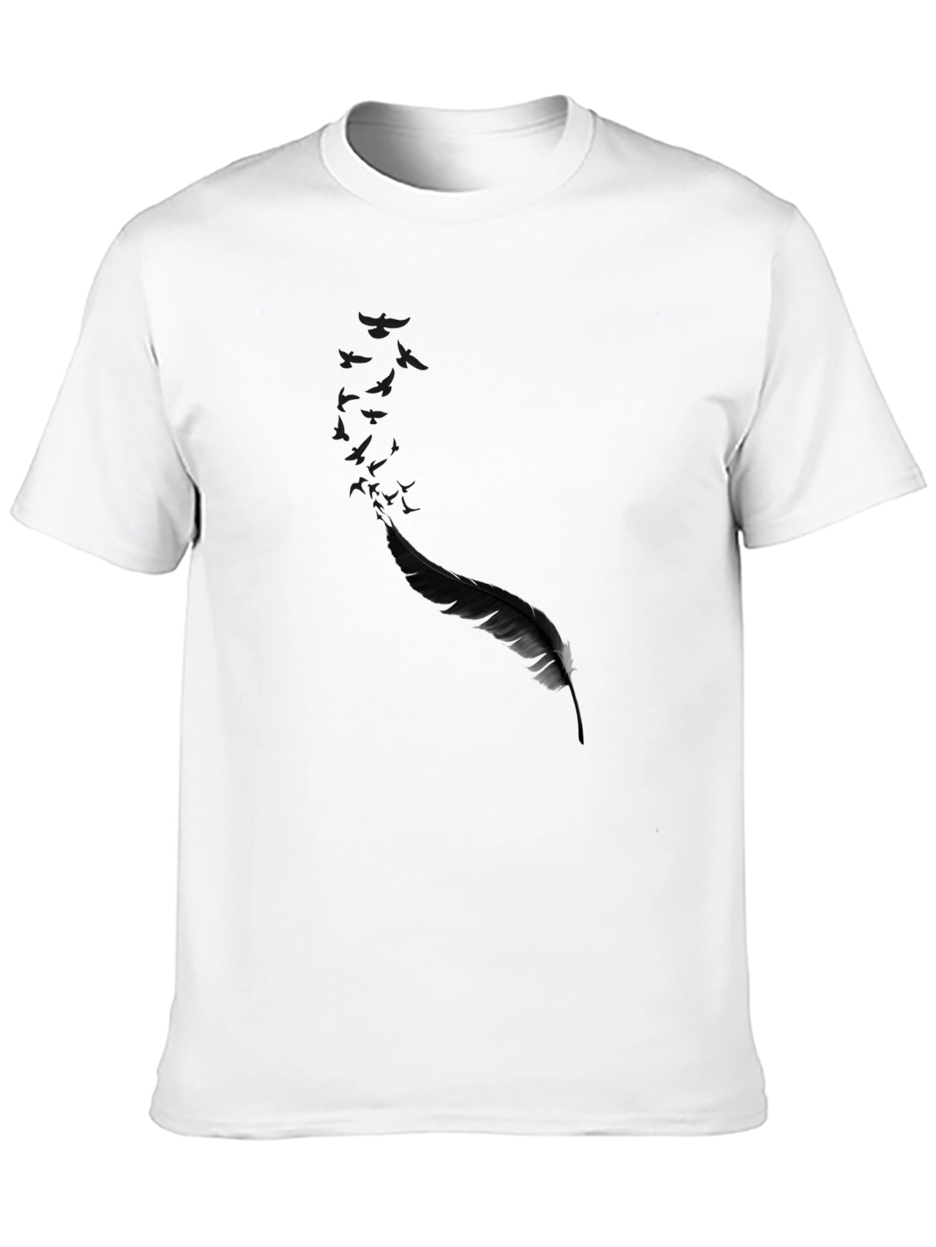 Black Feather Graphic Print Tee