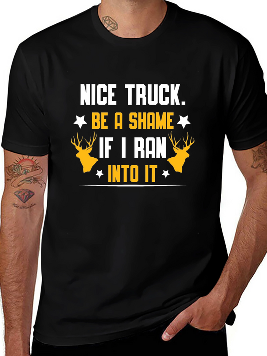 Nice Truck Deer Graphic T-Shirt