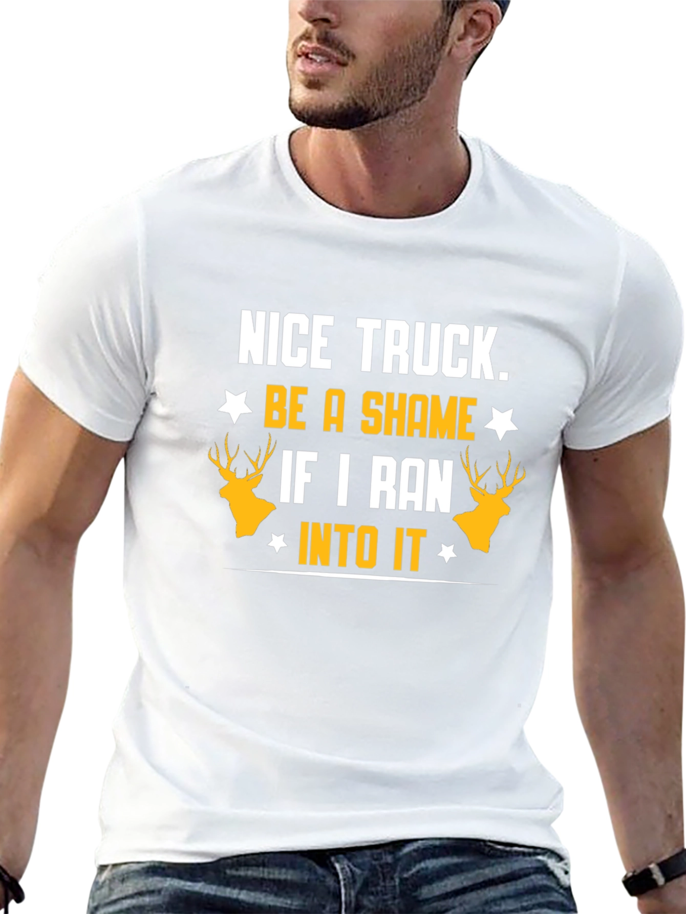 Nice Truck Deer Graphic T-Shirt