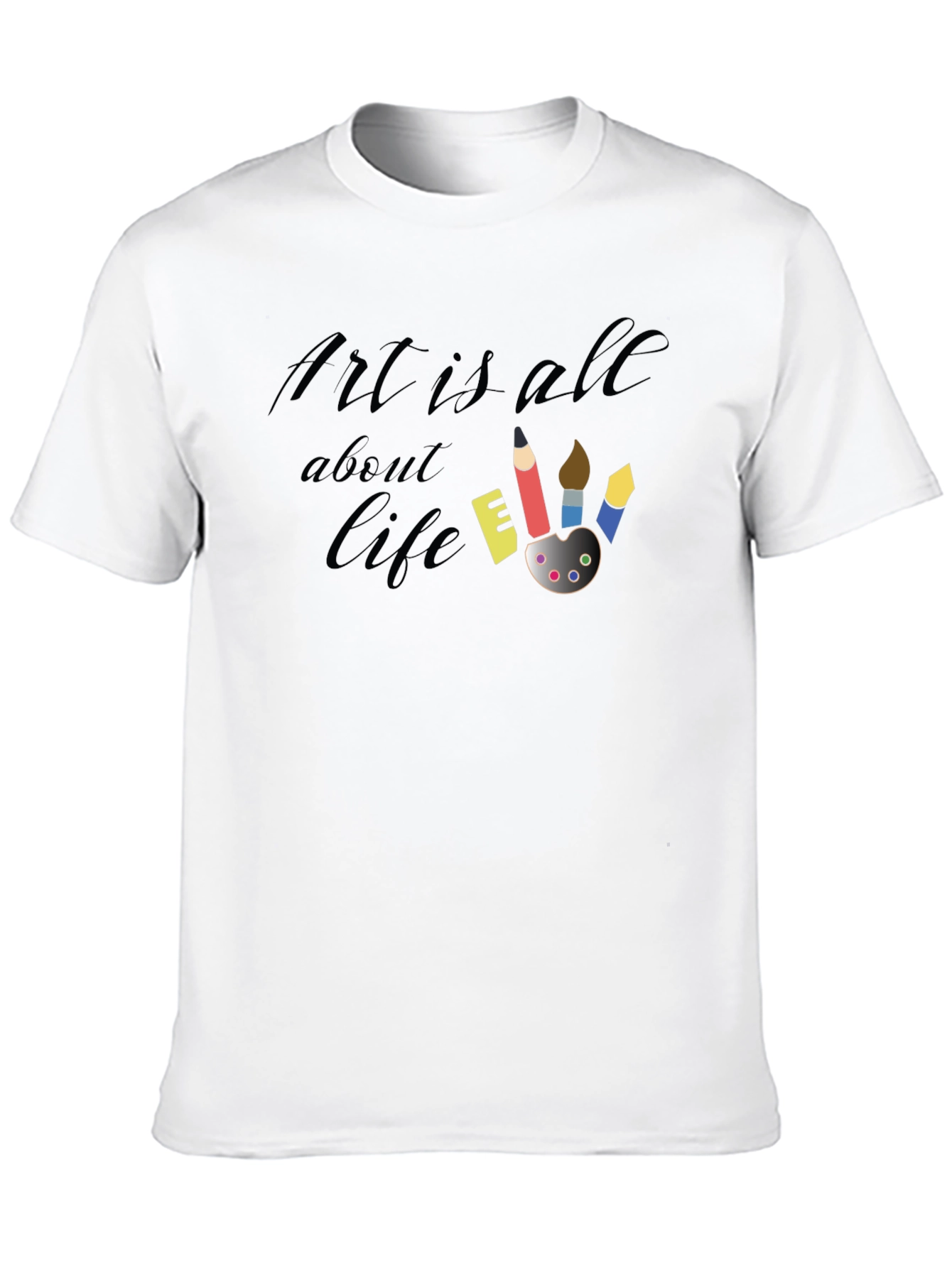 Art Is All About Life Black T-Shirt