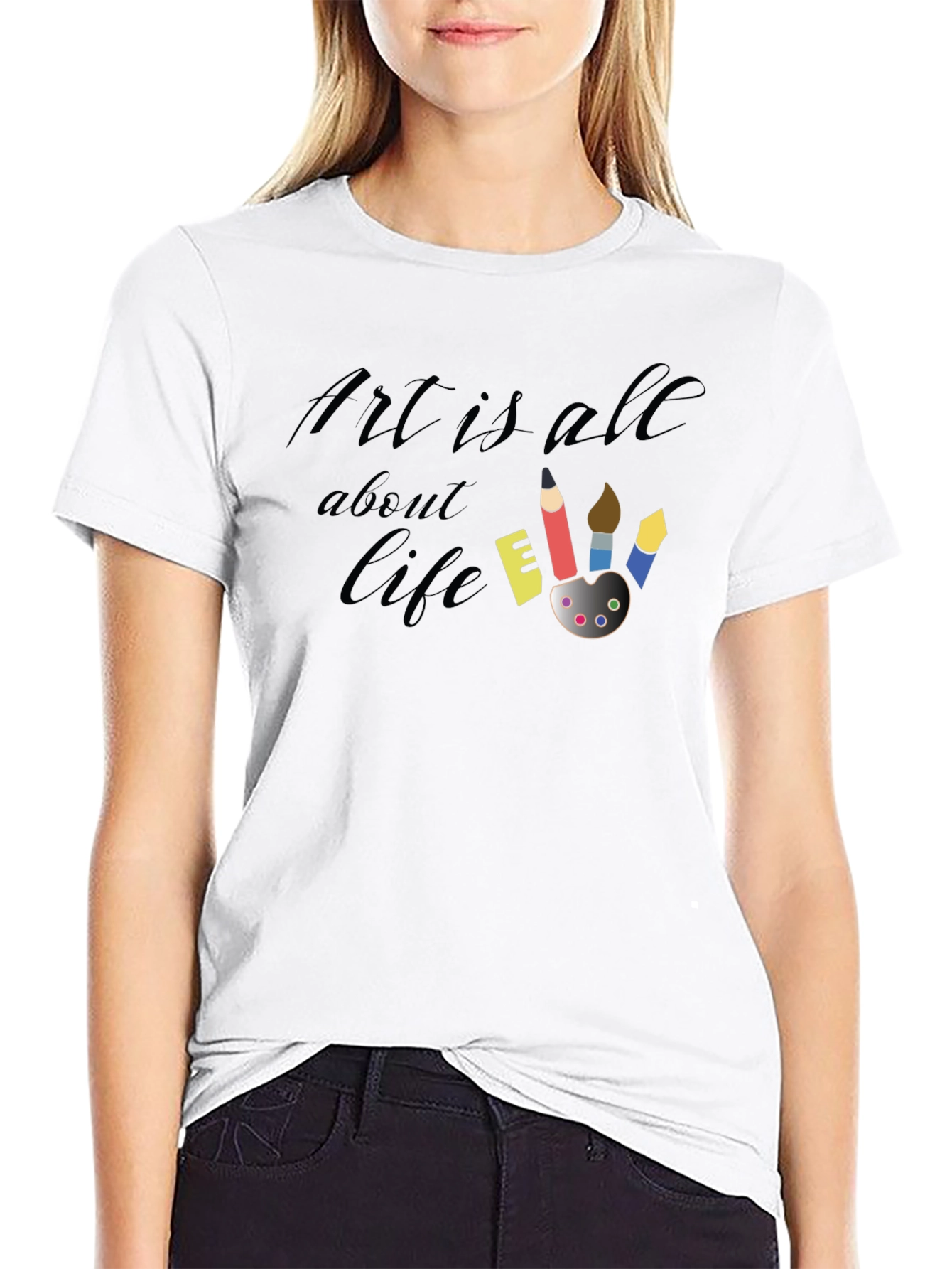 Art Is All About Life Black T-Shirt