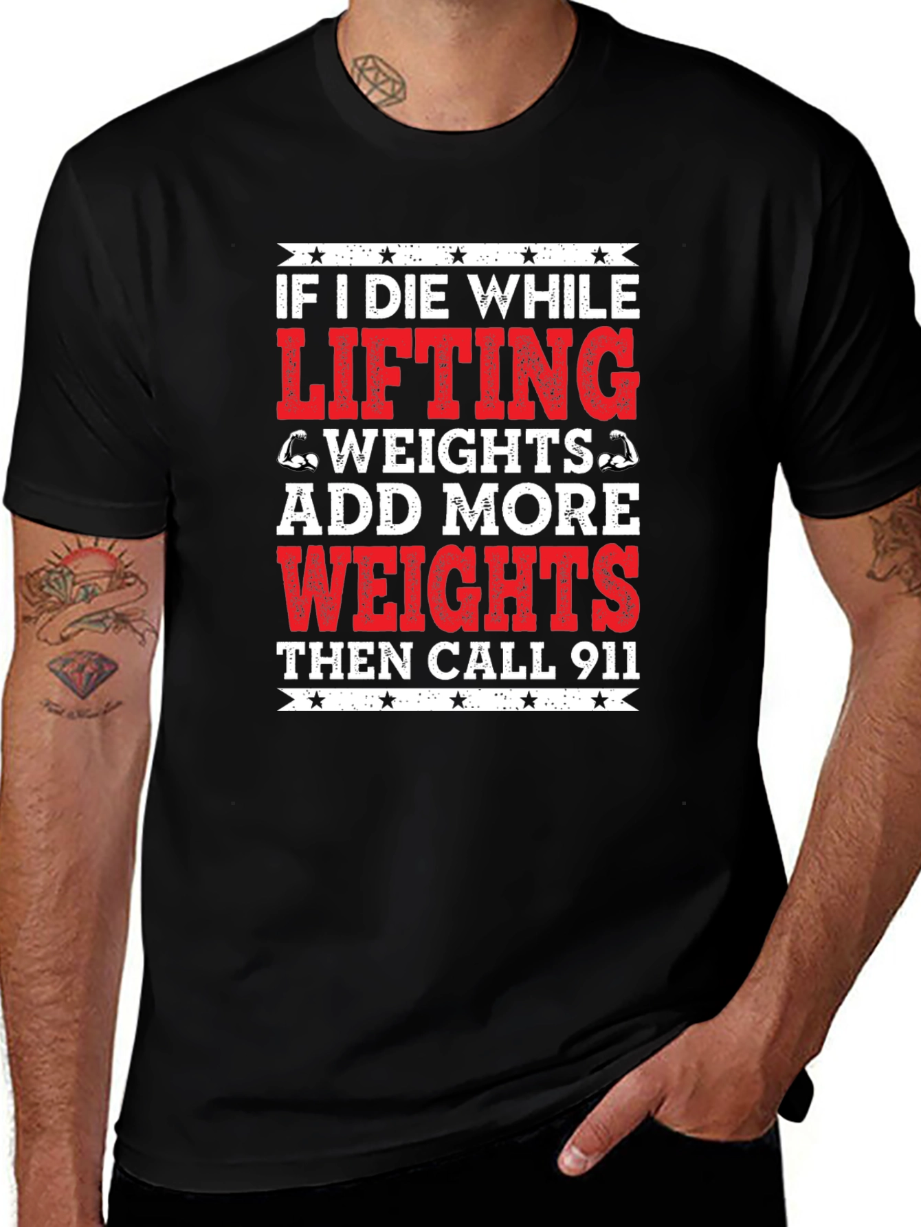 Funny Gym T-Shirt - Add More Weights
