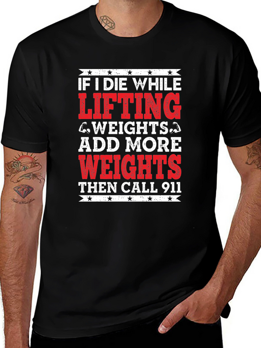 Funny Gym T-Shirt - Add More Weights