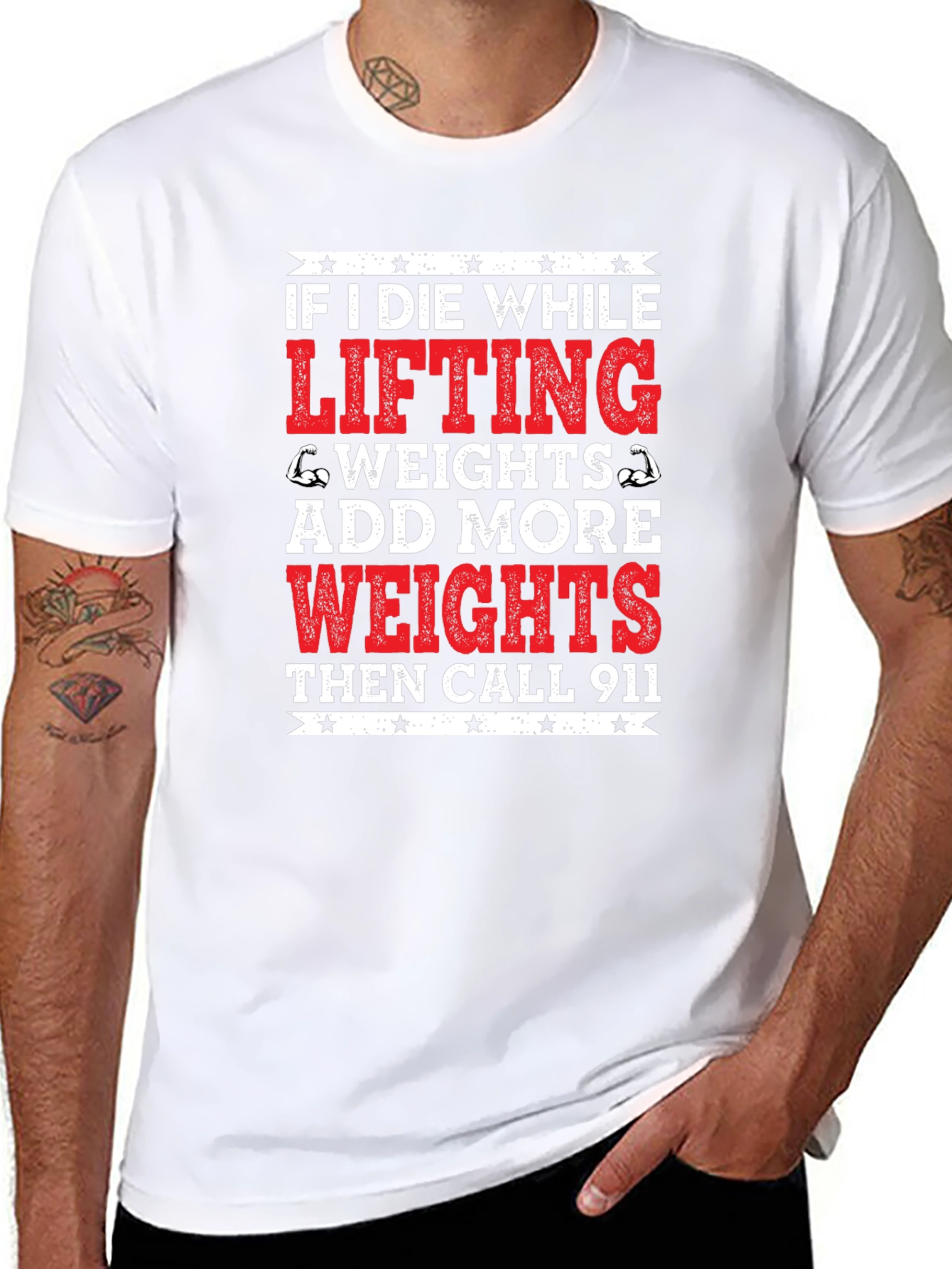 Funny Gym T-Shirt - Add More Weights