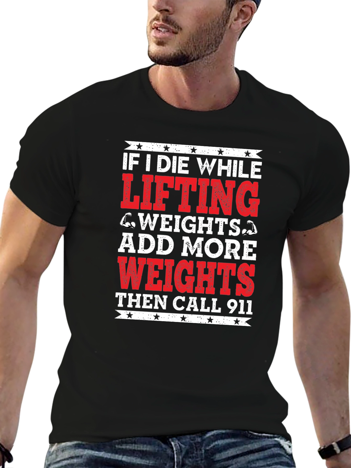 Funny Gym T-Shirt - Add More Weights
