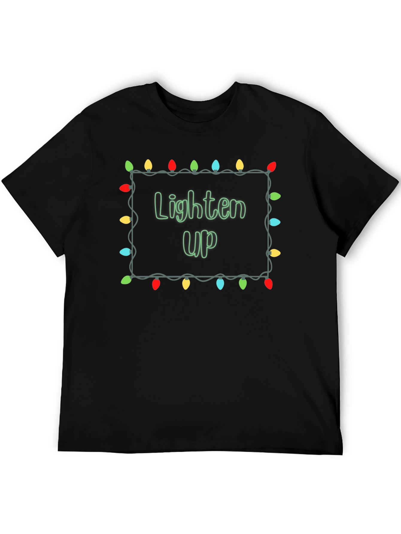 Lighten Up Christmas Lights Graphic T-Shirt