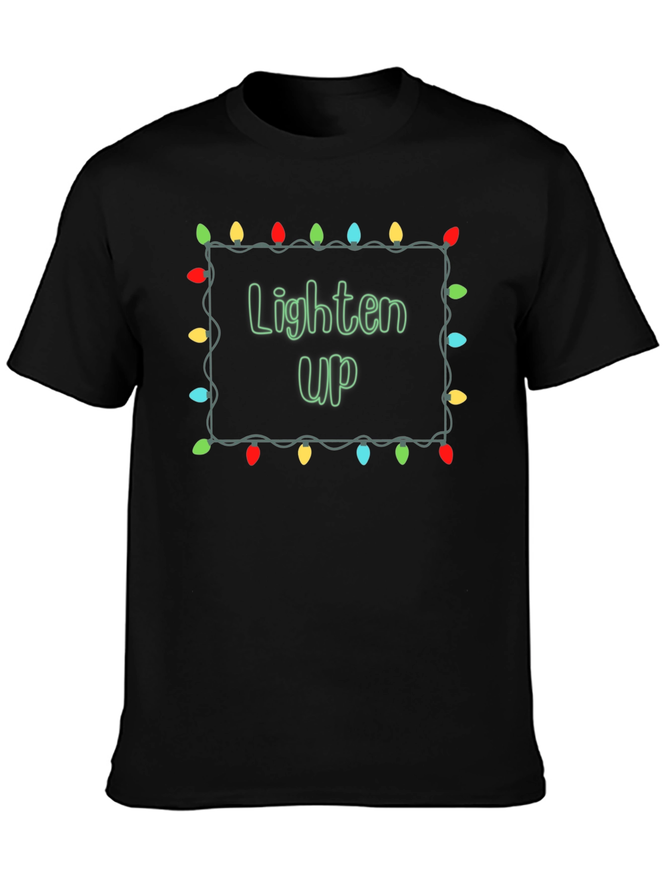 Lighten Up Christmas Lights Graphic T-Shirt
