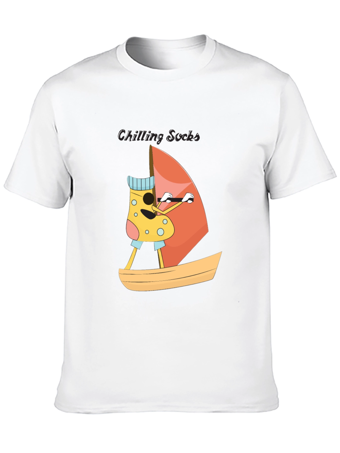 Chilling Socks Black T-Shirt