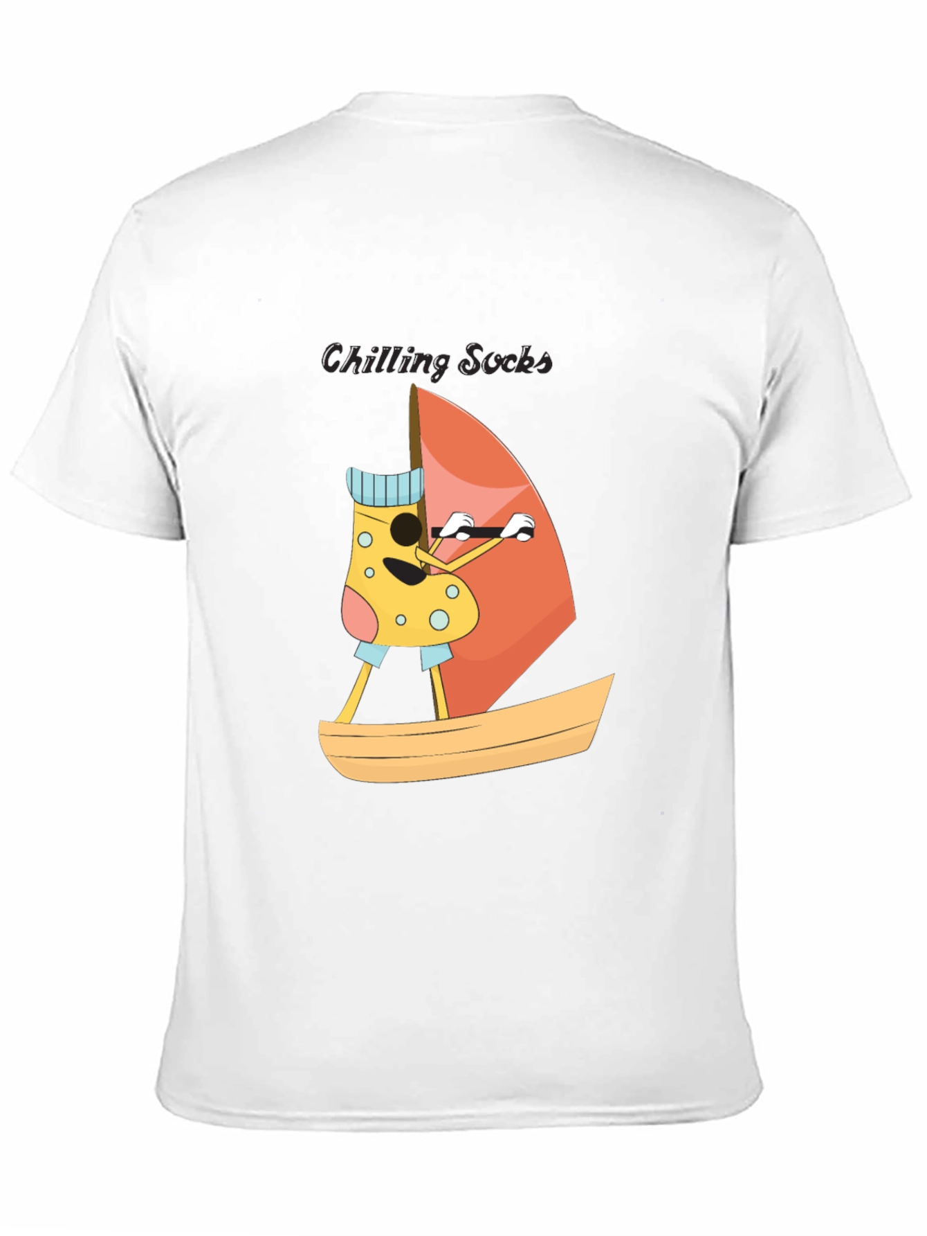 Chilling Socks Black T-Shirt