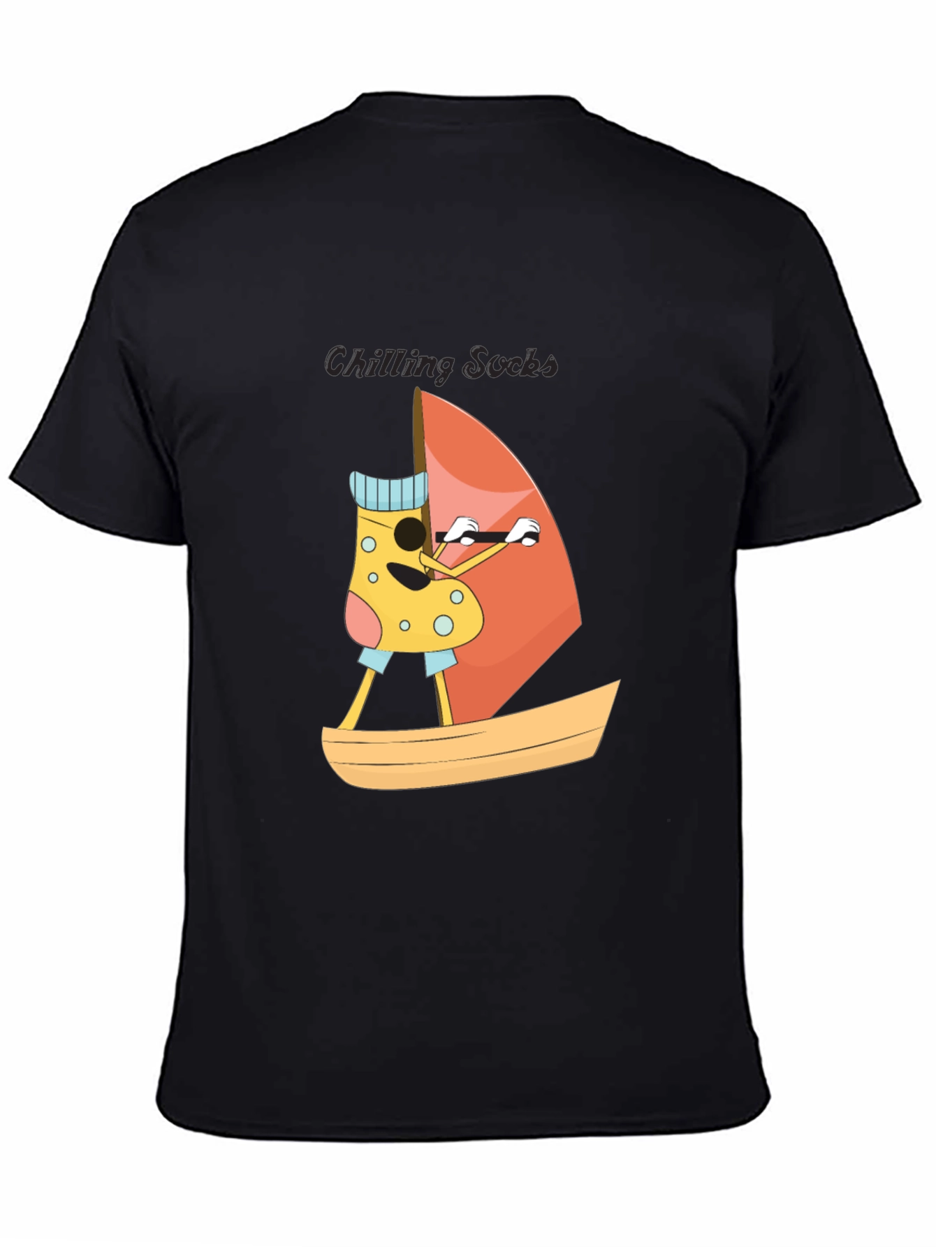 Chilling Socks Black T-Shirt