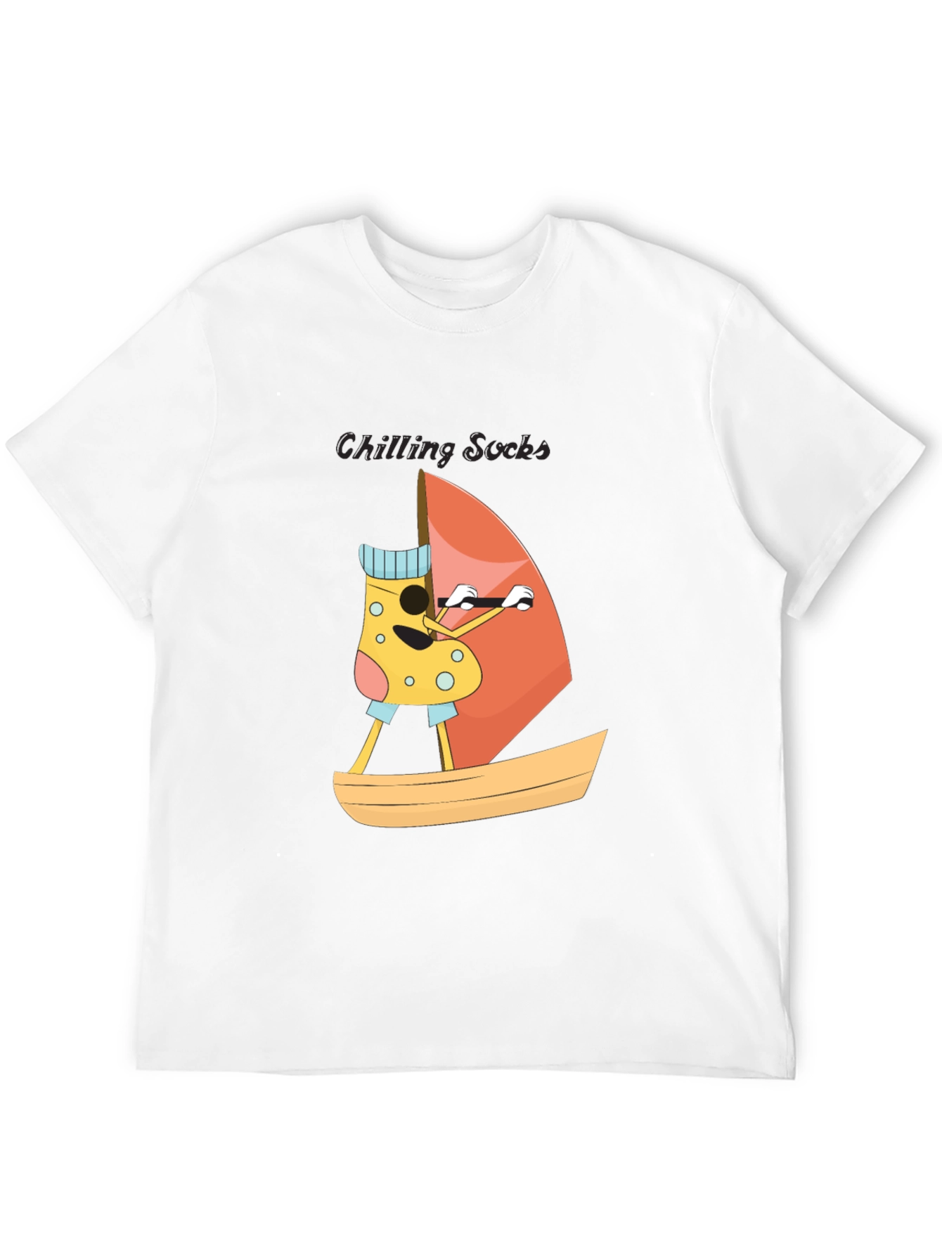 Chilling Socks Black T-Shirt