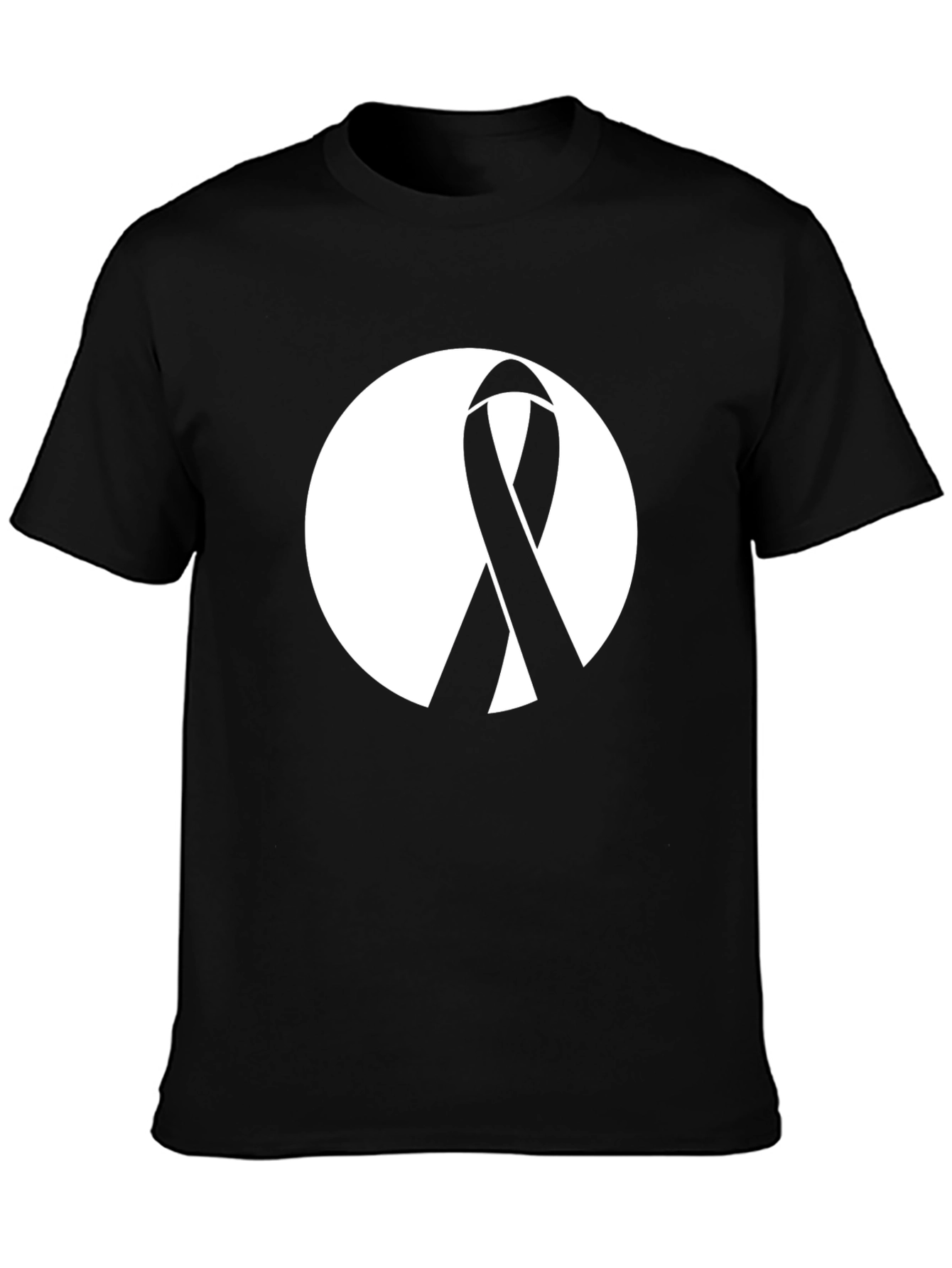 Black Ribbon Awareness Graphic T-Shirt