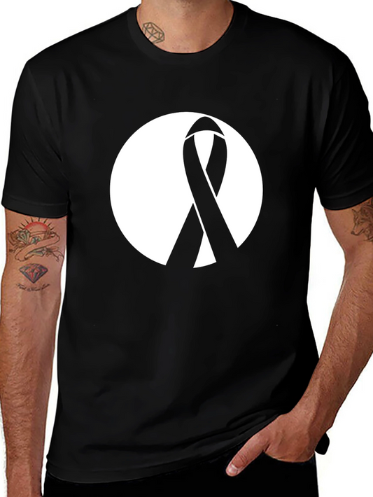 Black Ribbon Awareness Graphic T-Shirt