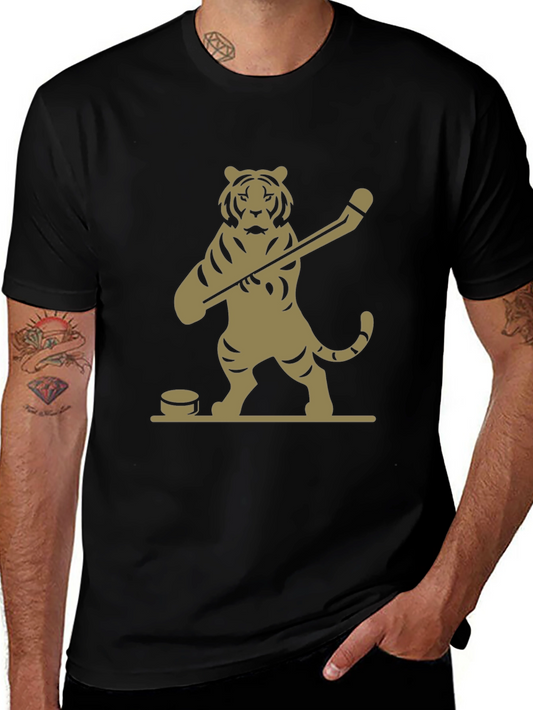Tiger Hockey Graphic T-Shirt - Unique Design Comfortable Fit
