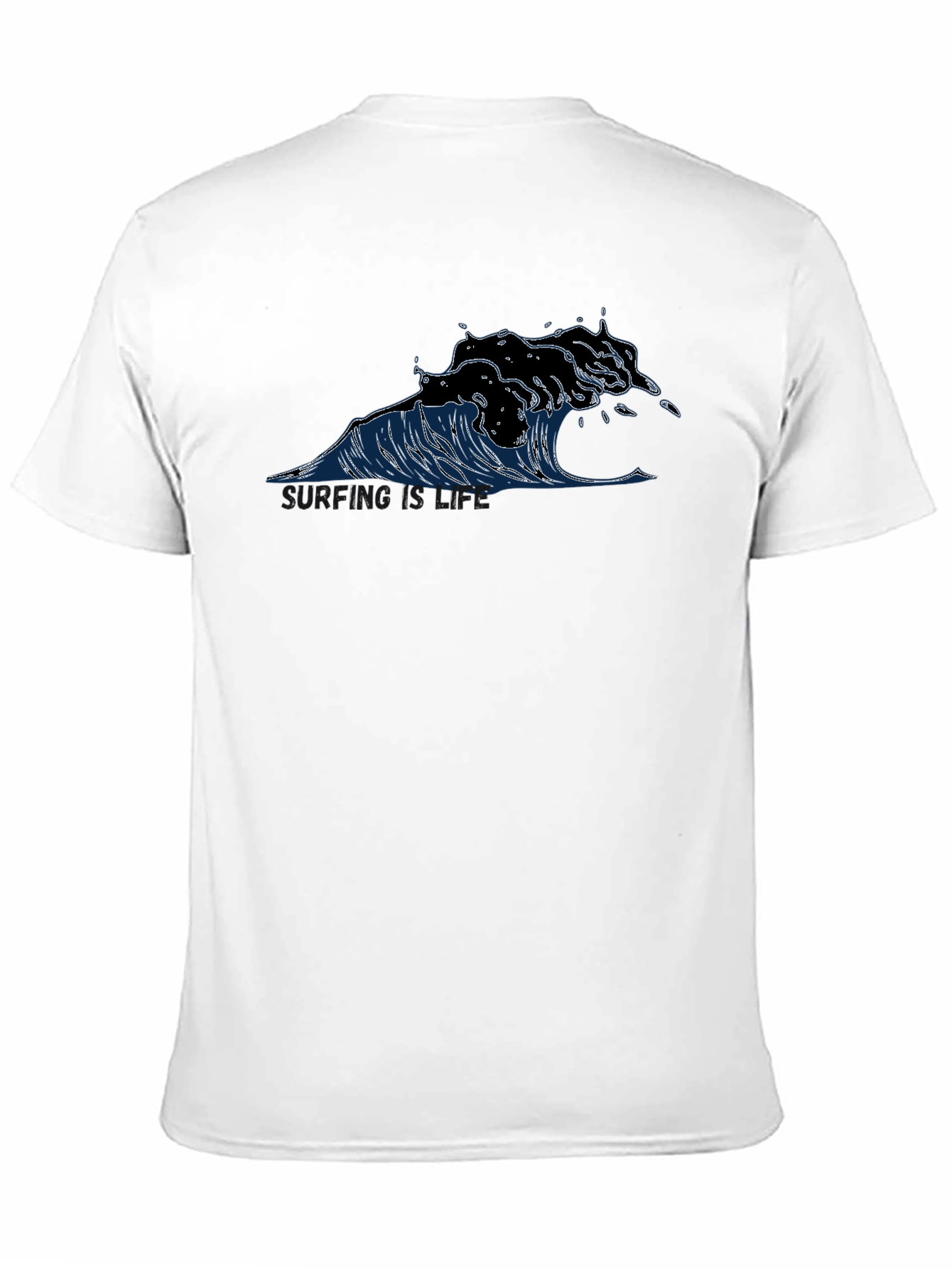 Wave Graphic Black T-Shirt