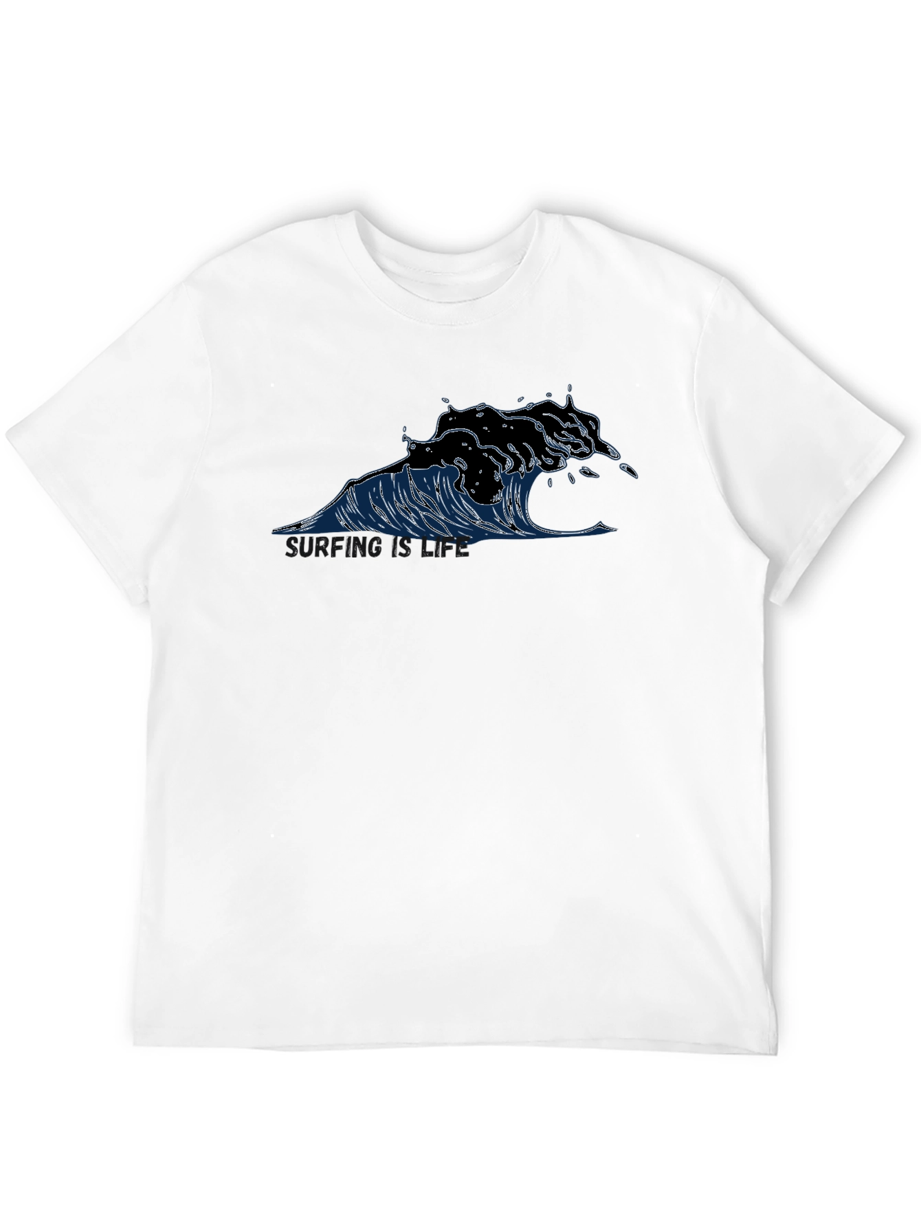 Wave Graphic Black T-Shirt