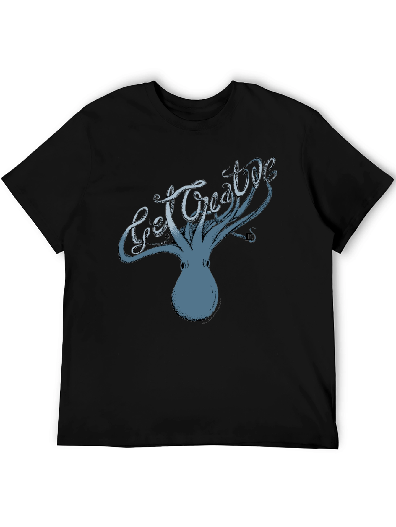 Get Creative Octopus Graphic Tee - Black