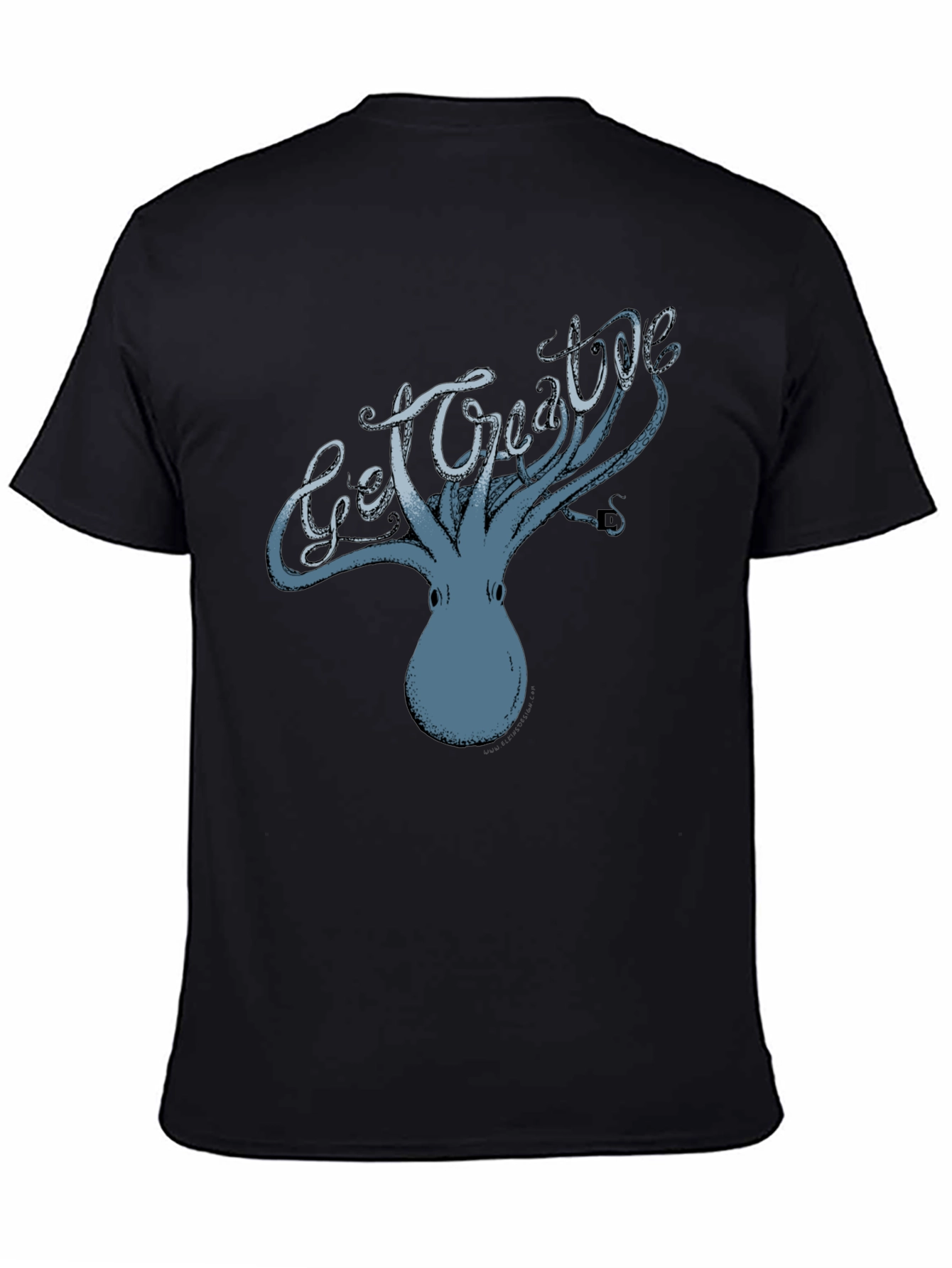 Get Creative Octopus Graphic Tee - Black