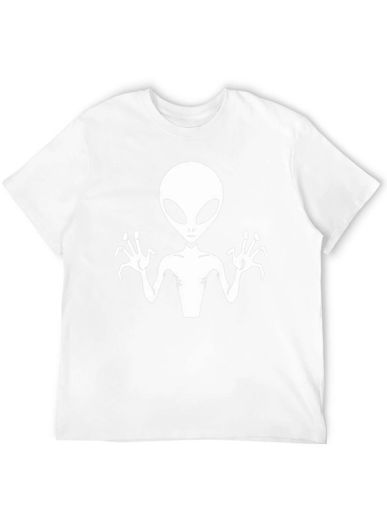Alien Graphic Tee - Black Cotton T-Shirt