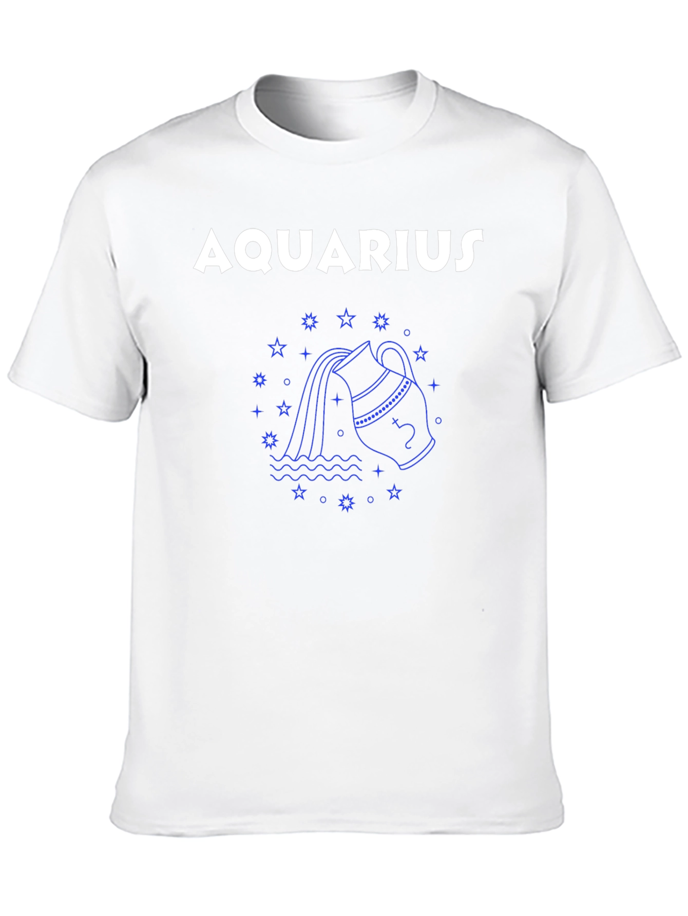 Aquarius Zodiac Graphic Tee - Black Unisex T-Shirt