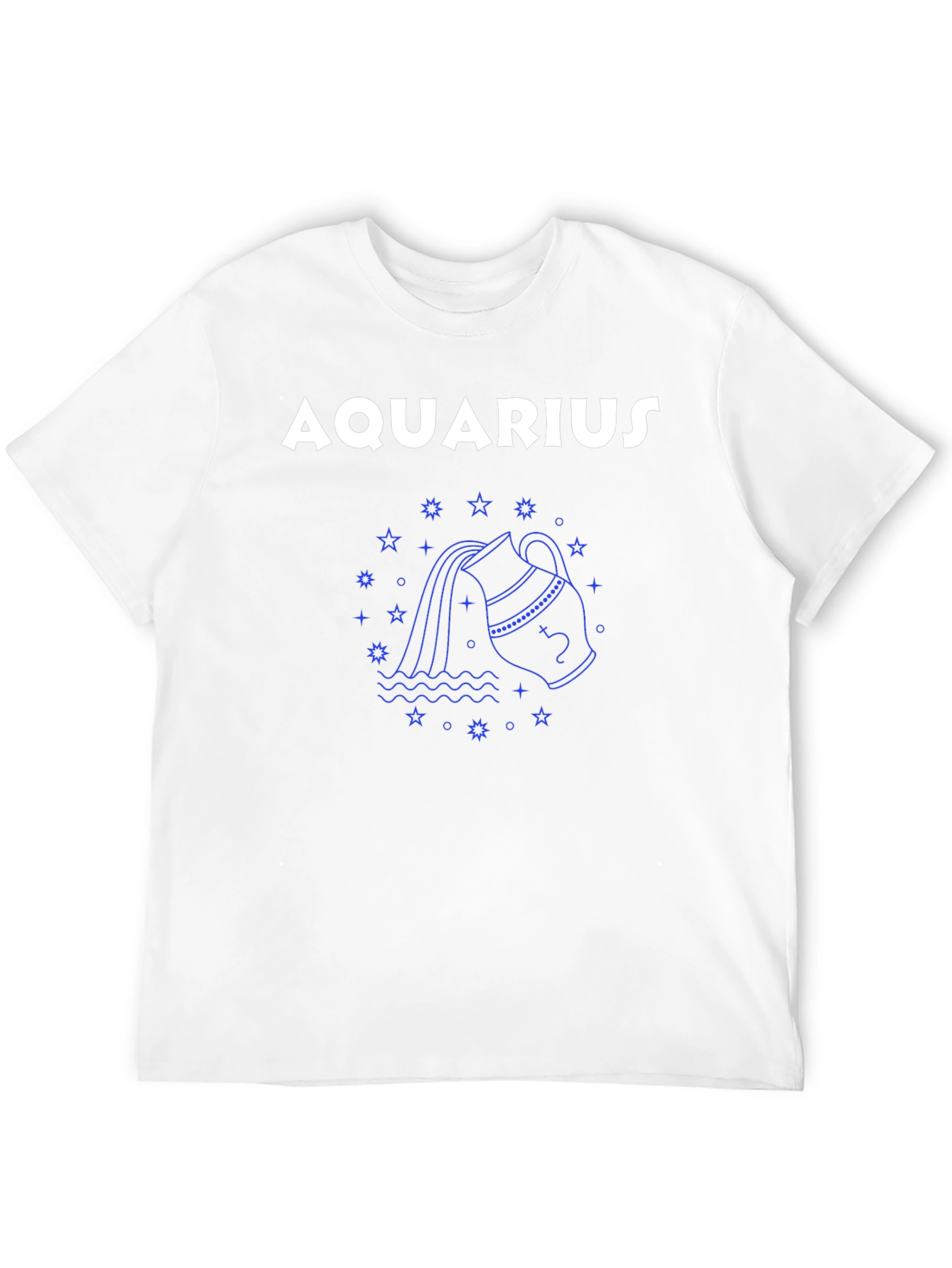Aquarius Zodiac Graphic Tee - Black Unisex T-Shirt