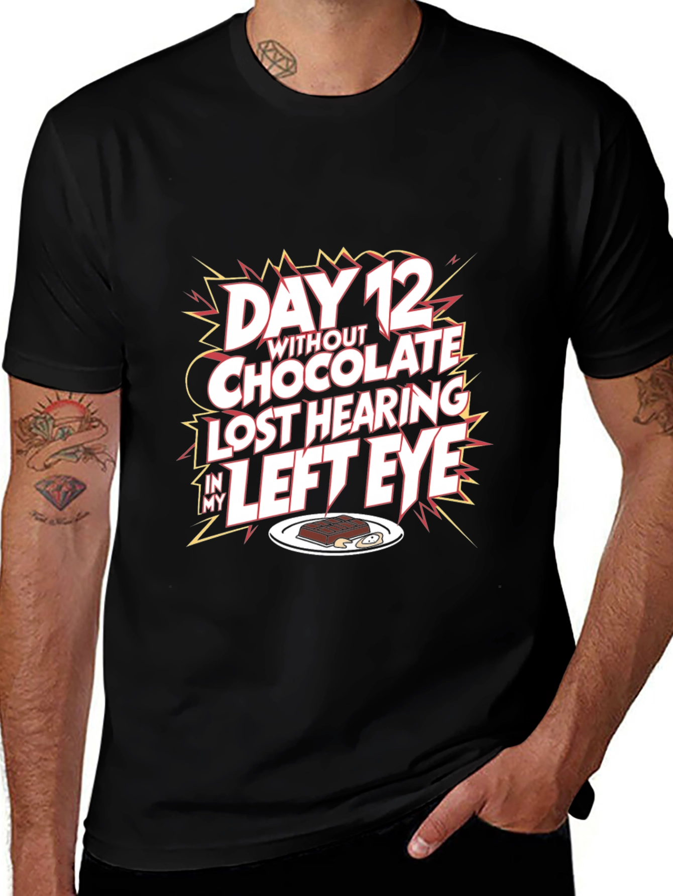 Humorous Graphic T-Shirt - Chocolate Lovers Loss