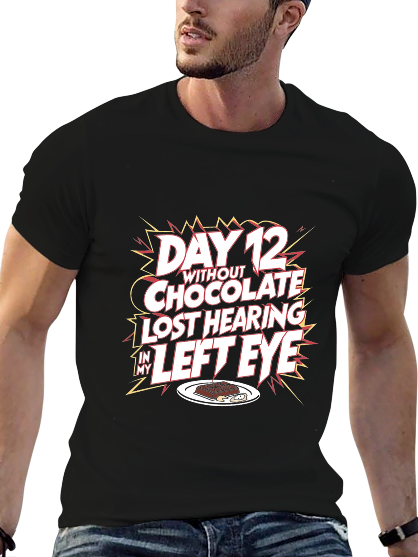 Humorous Graphic T-Shirt - Chocolate Lovers Loss