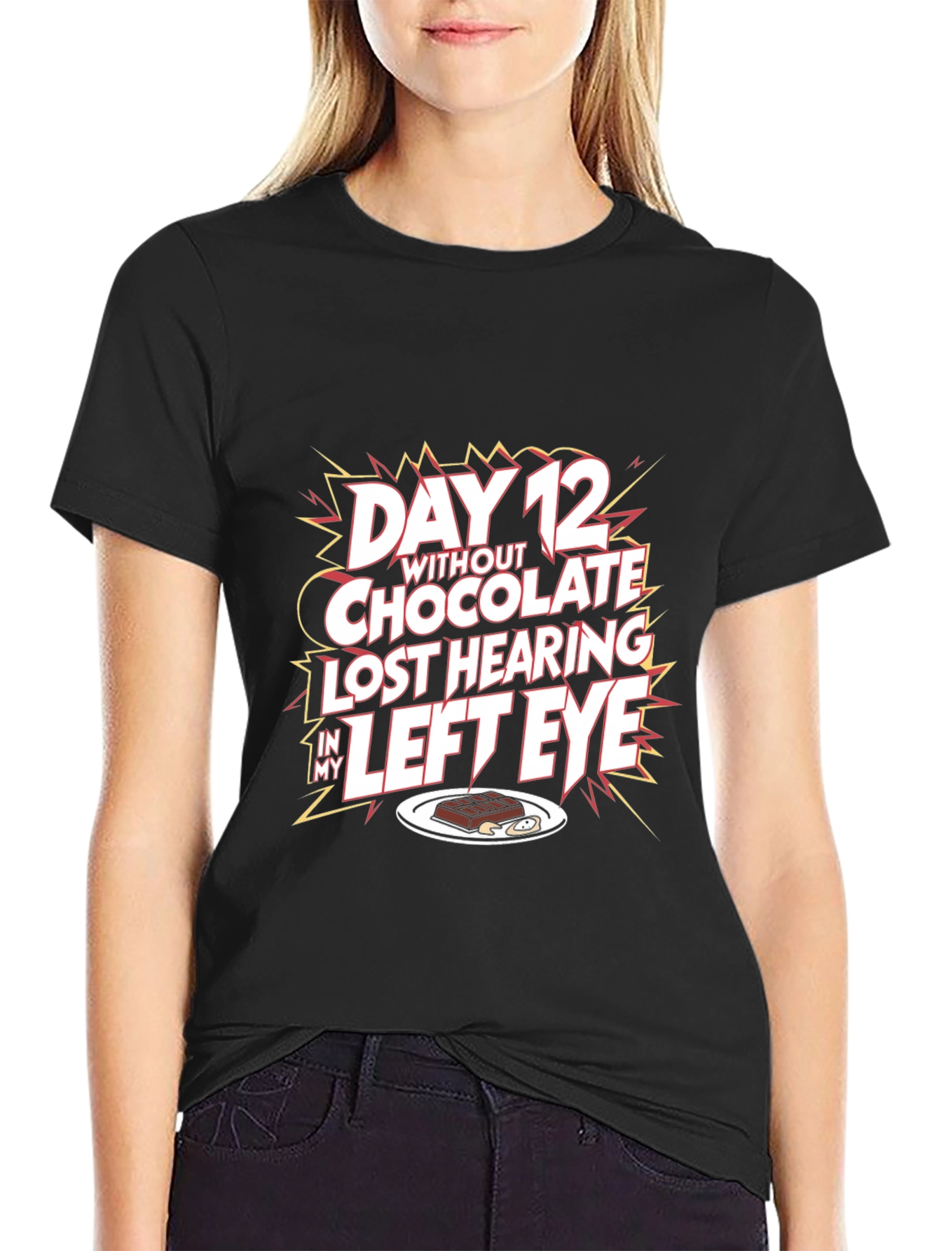 Humorous Graphic T-Shirt - Chocolate Lovers Loss